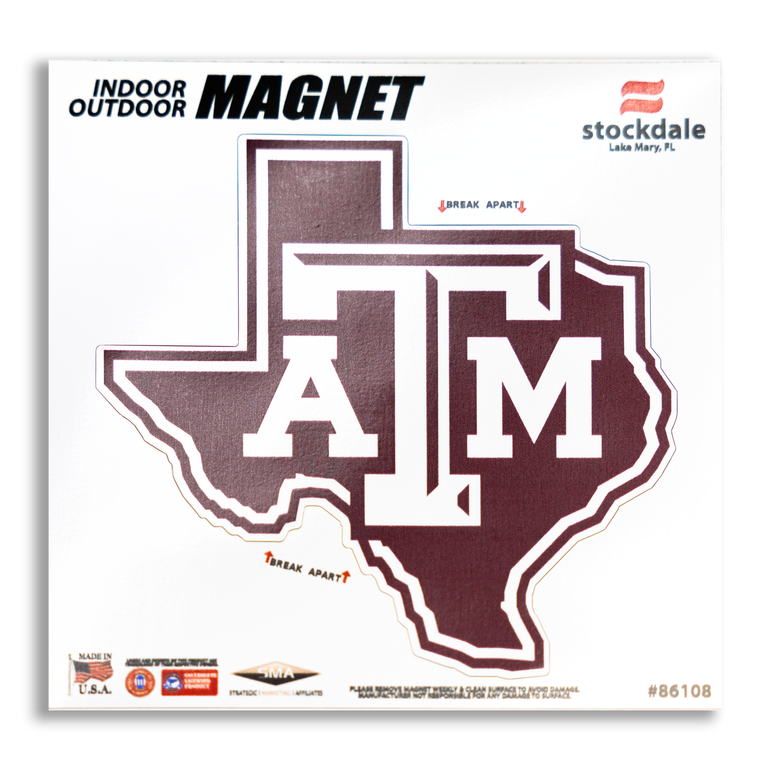 Texas A&M State Indoor Outdoor Magnet