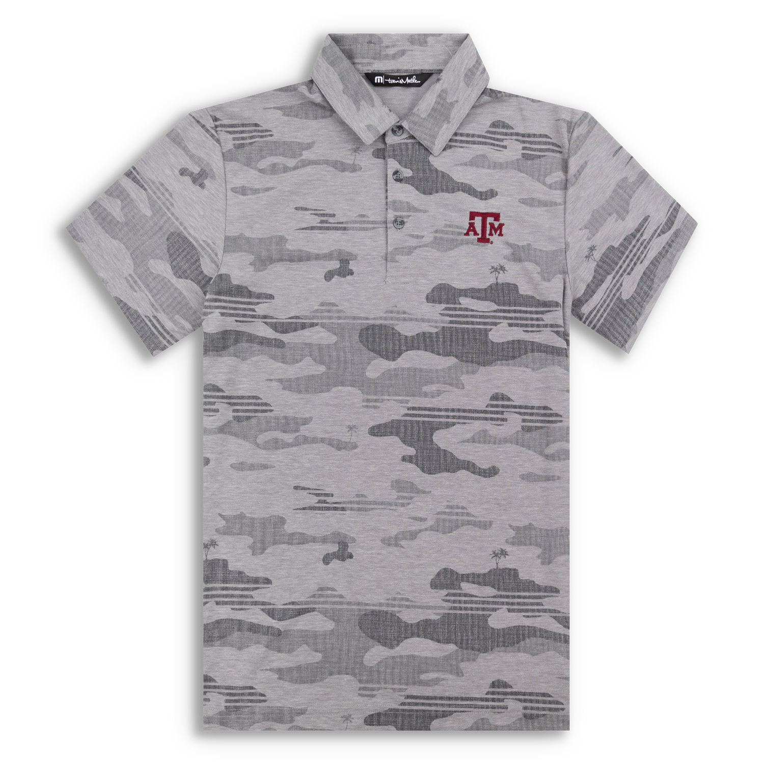 Texas A&M Travis Mathew Beachside Stealth Gray Camo Polo