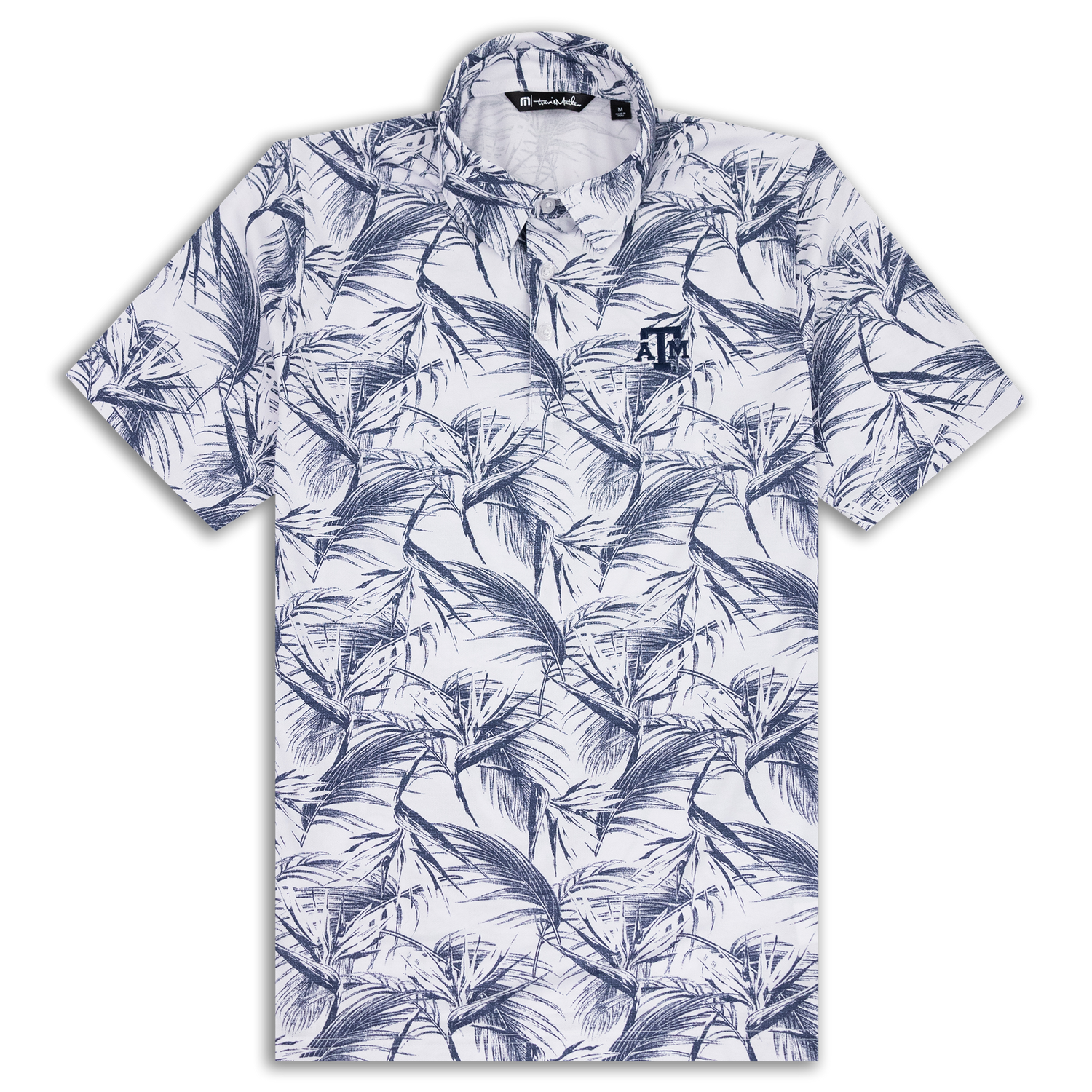 Texas A&M Travis Mathew Around the Bay Navy Blue & White Polo
