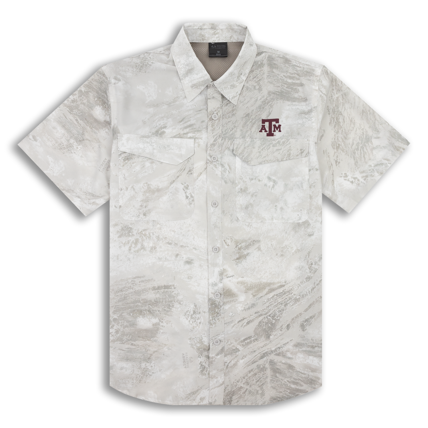 Texas A&M Men's Charter Fishing Short Sleeve Shirt M / Whiteout