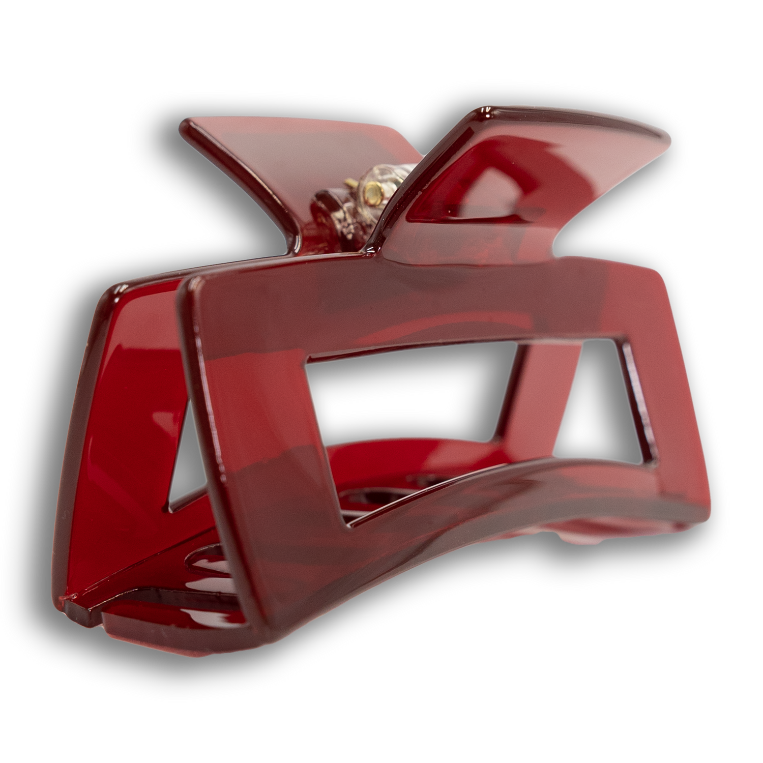 Maroon Rectangular Claw Clip