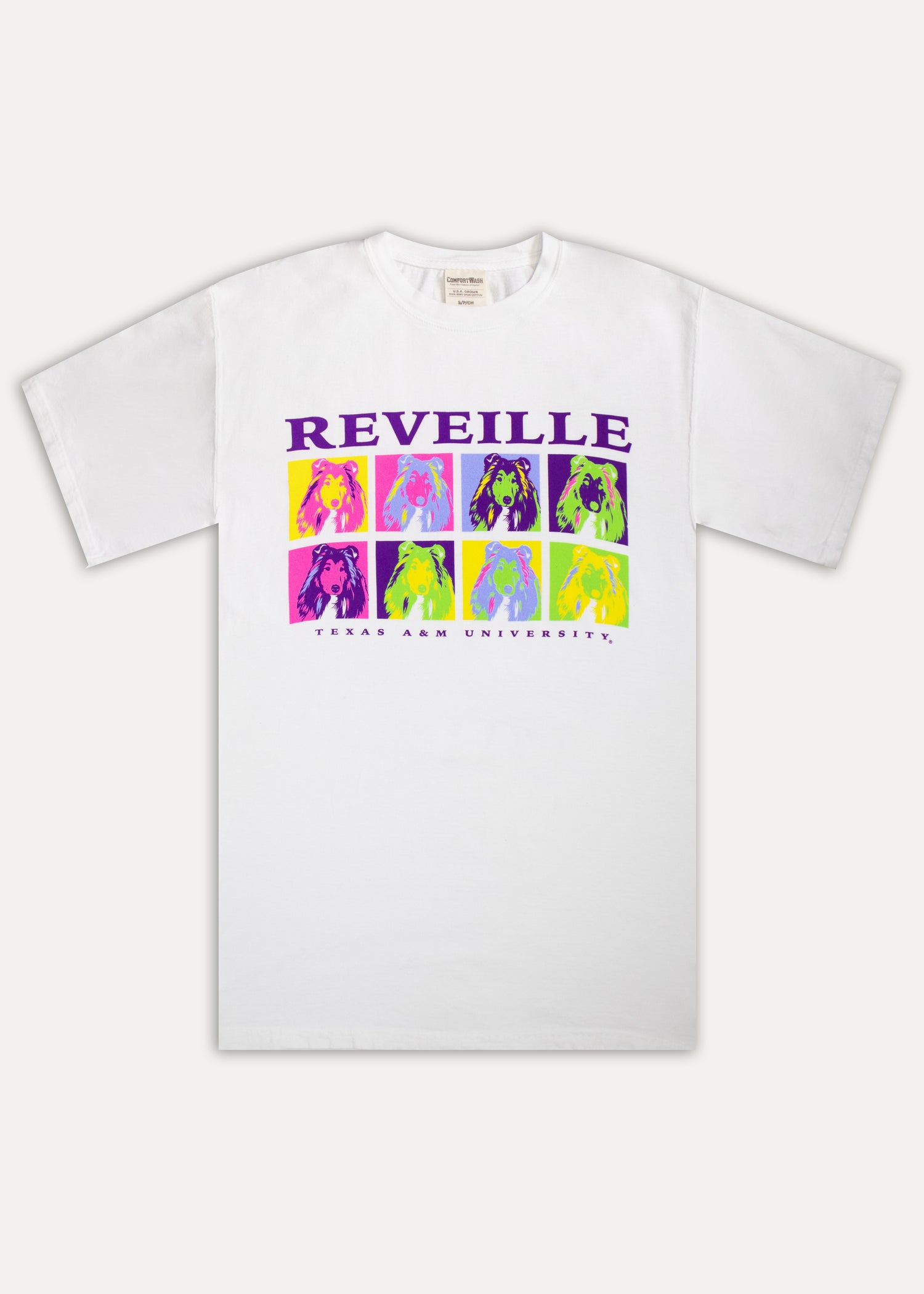 Texas A&M Square Colorful Reveilles T-Shirt
