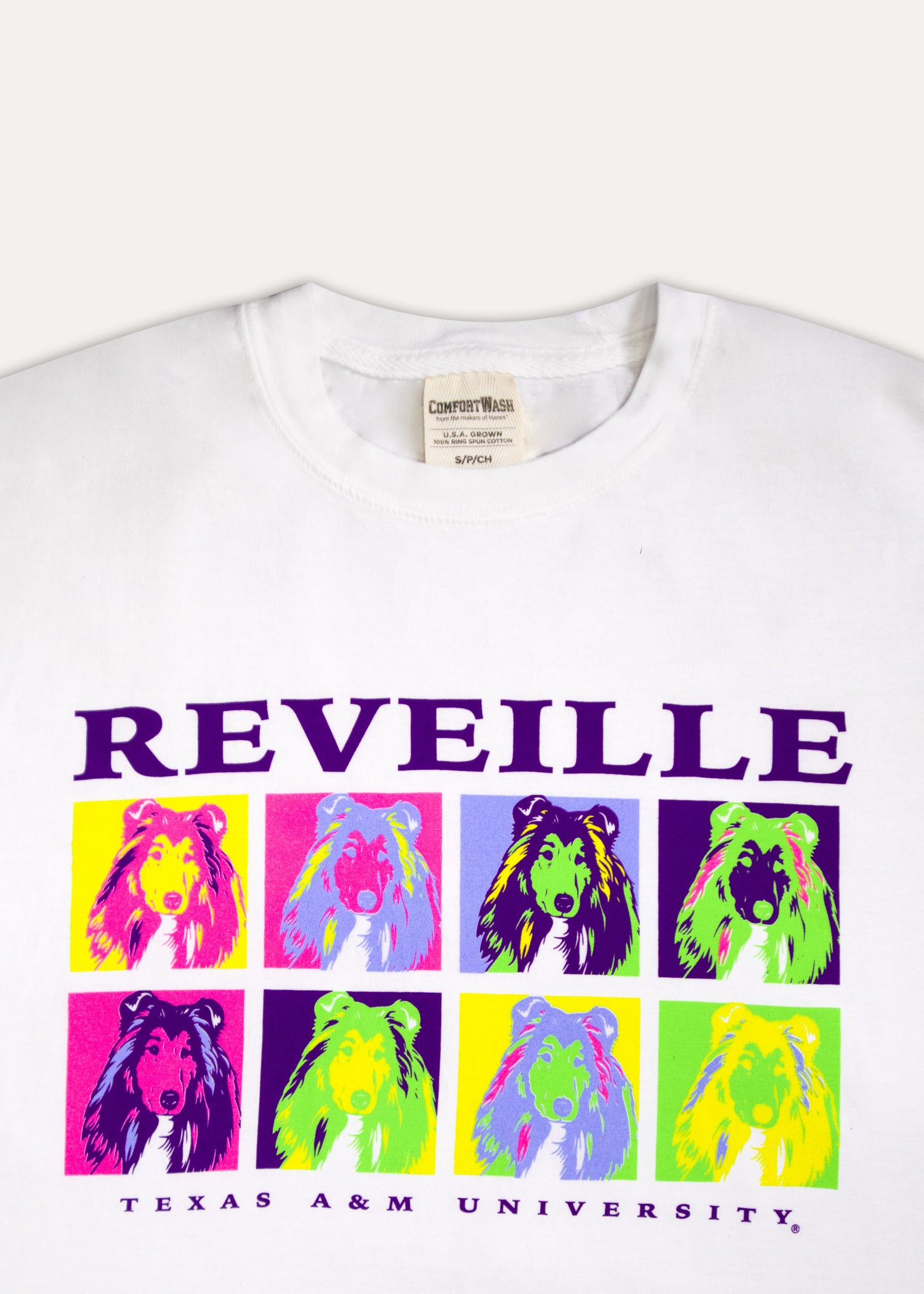 Texas A&M Square Colorful Reveilles T-Shirt
