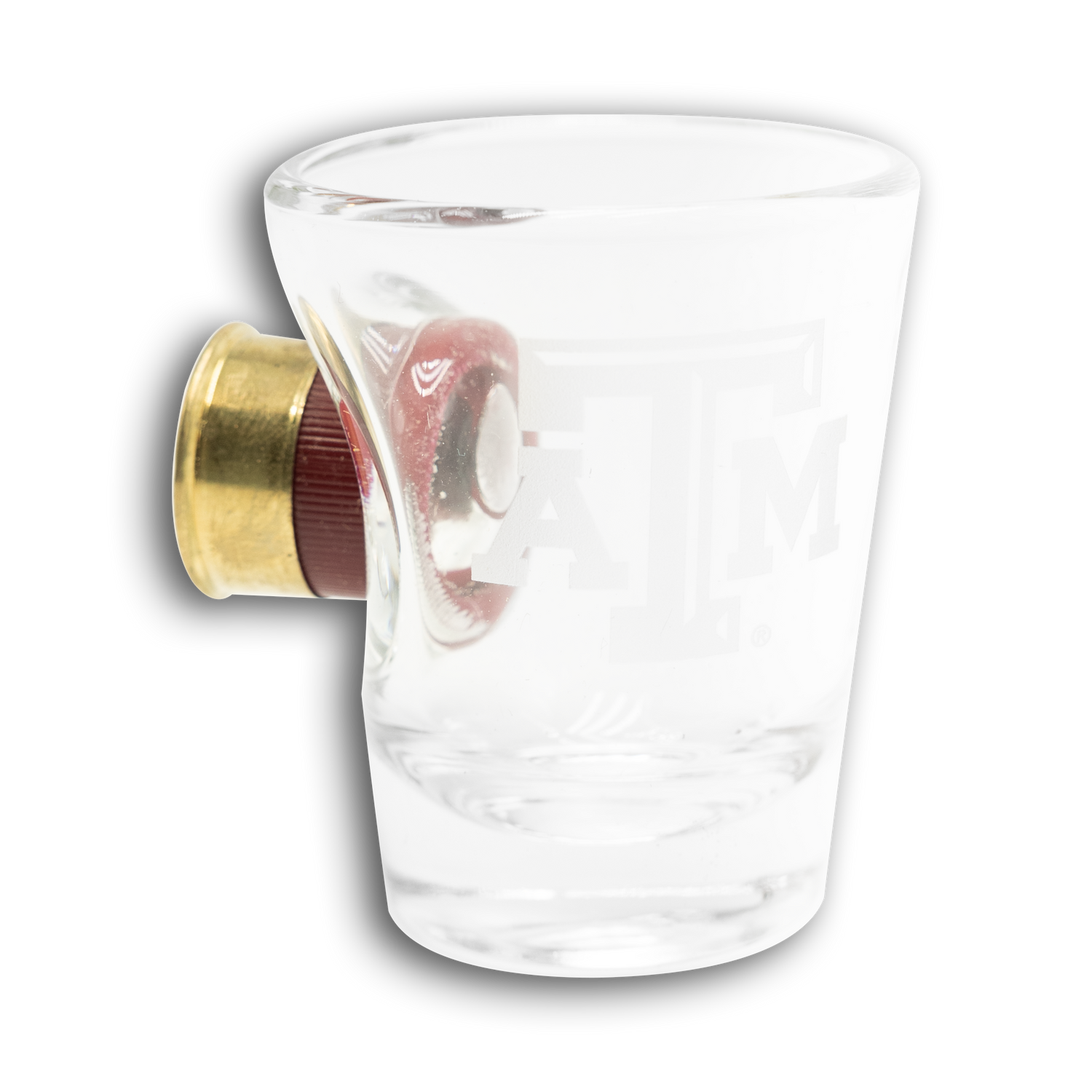 2 oz Texas A&M Shot Glass with Shotgun Shell