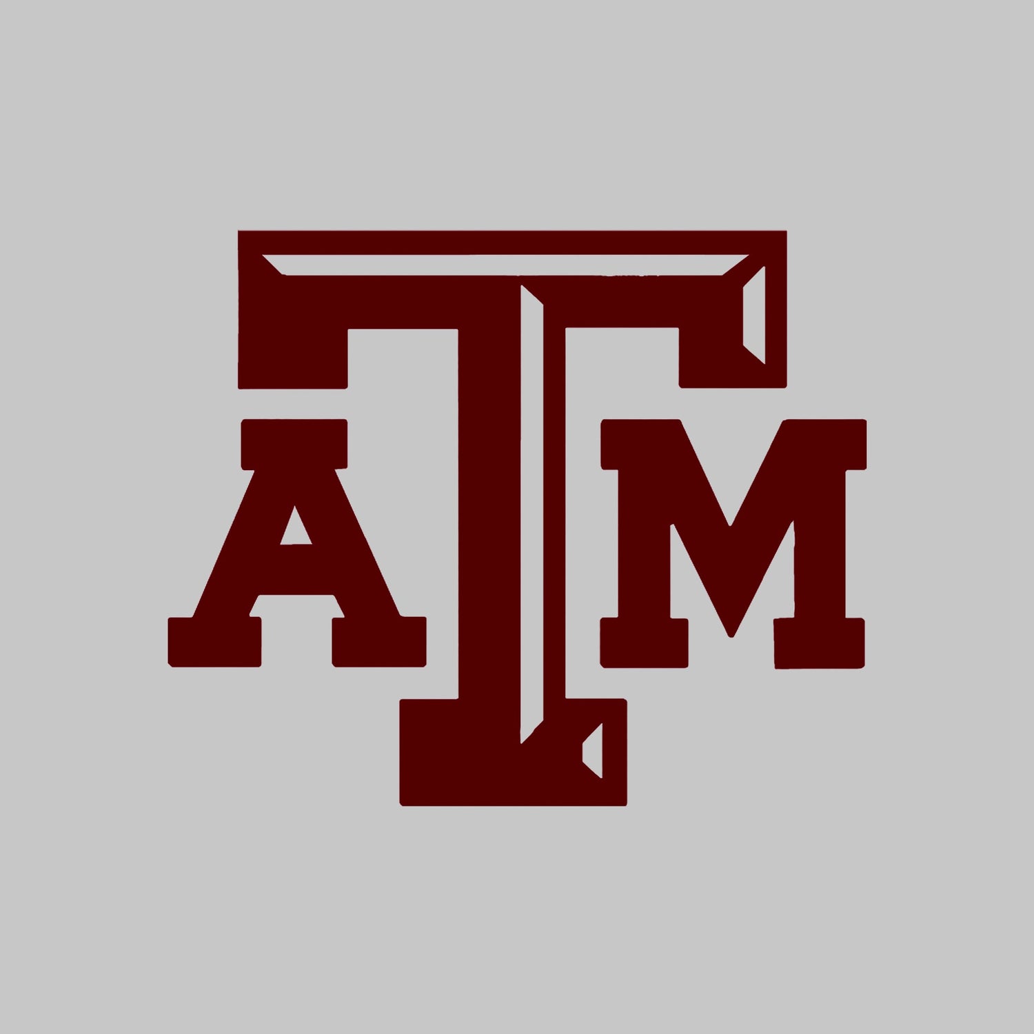 Texas A&M Aggie Small Beveled Maroon Decal