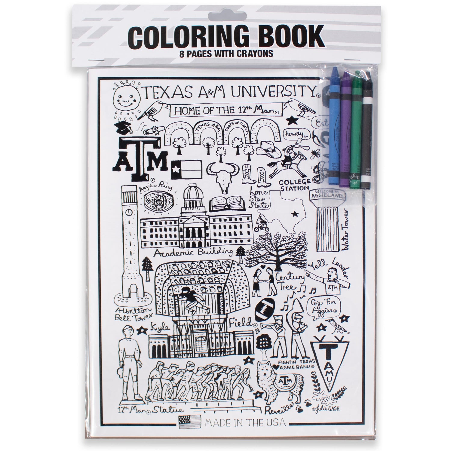 Texas A&M Julia Gash Coloring Book