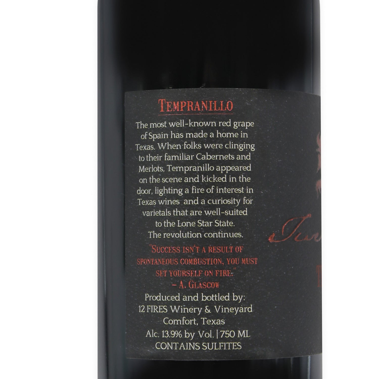 In Store Pickup Or Local Delivery Only: 12 Fires Tempranillo 2017 Wine