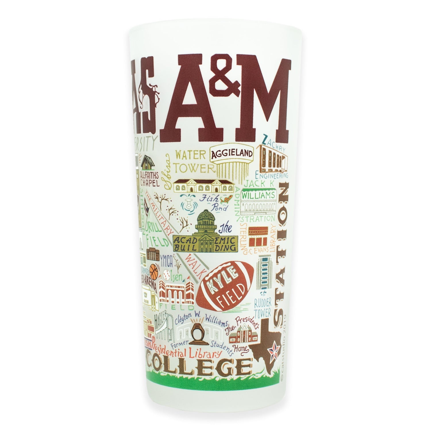 Texas A&M Catstudio Glass