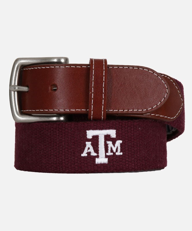 Peter Millar Texas A&M Embroidered Belt