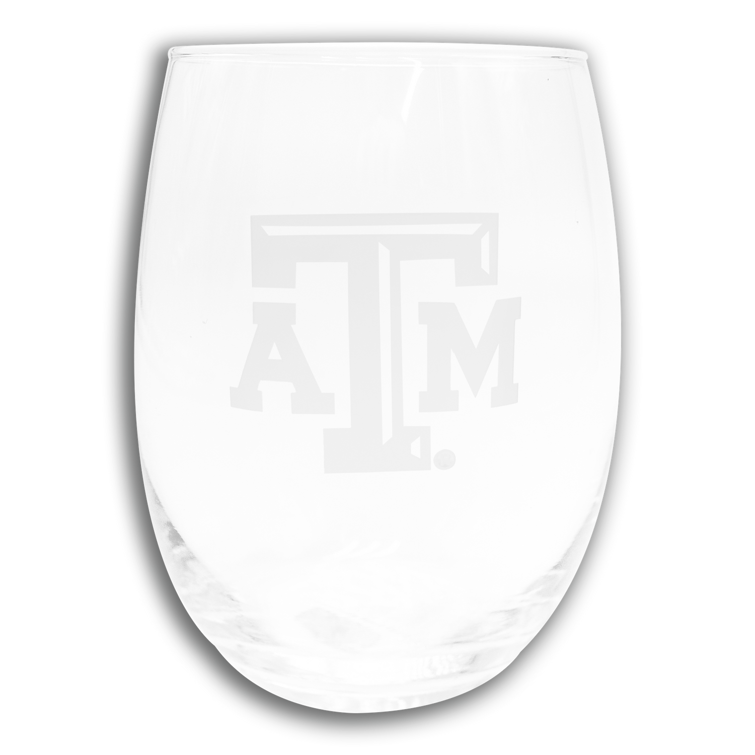 Texas A&M Campus Crystal Stemless Wine Glass 21 Oz