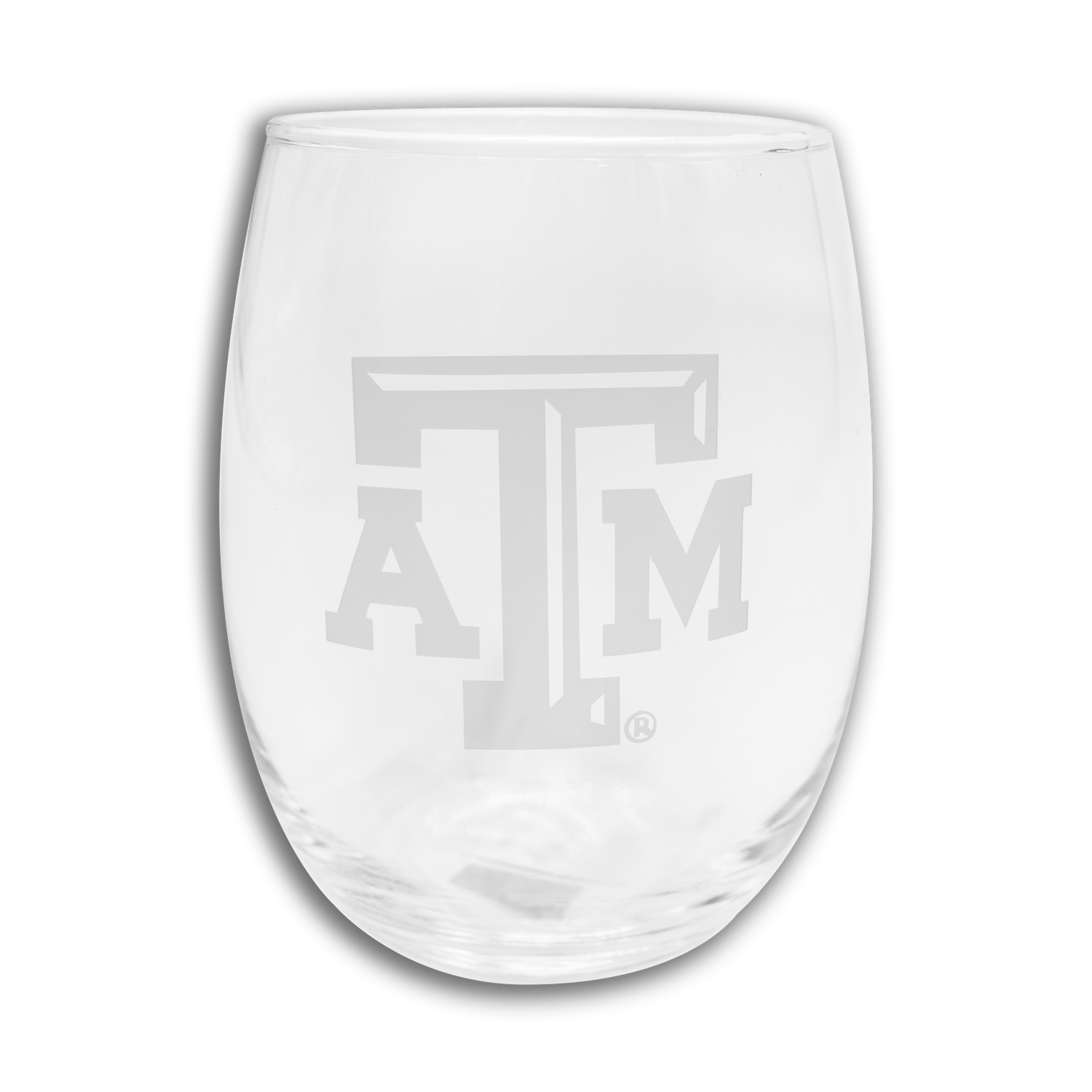 Campus Crystal A&M 15Oz Stemless Glass