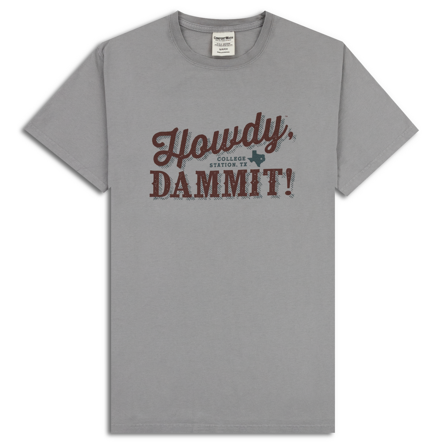 Texas A&M Shaded Howdy Dammit Gray T-Shirt