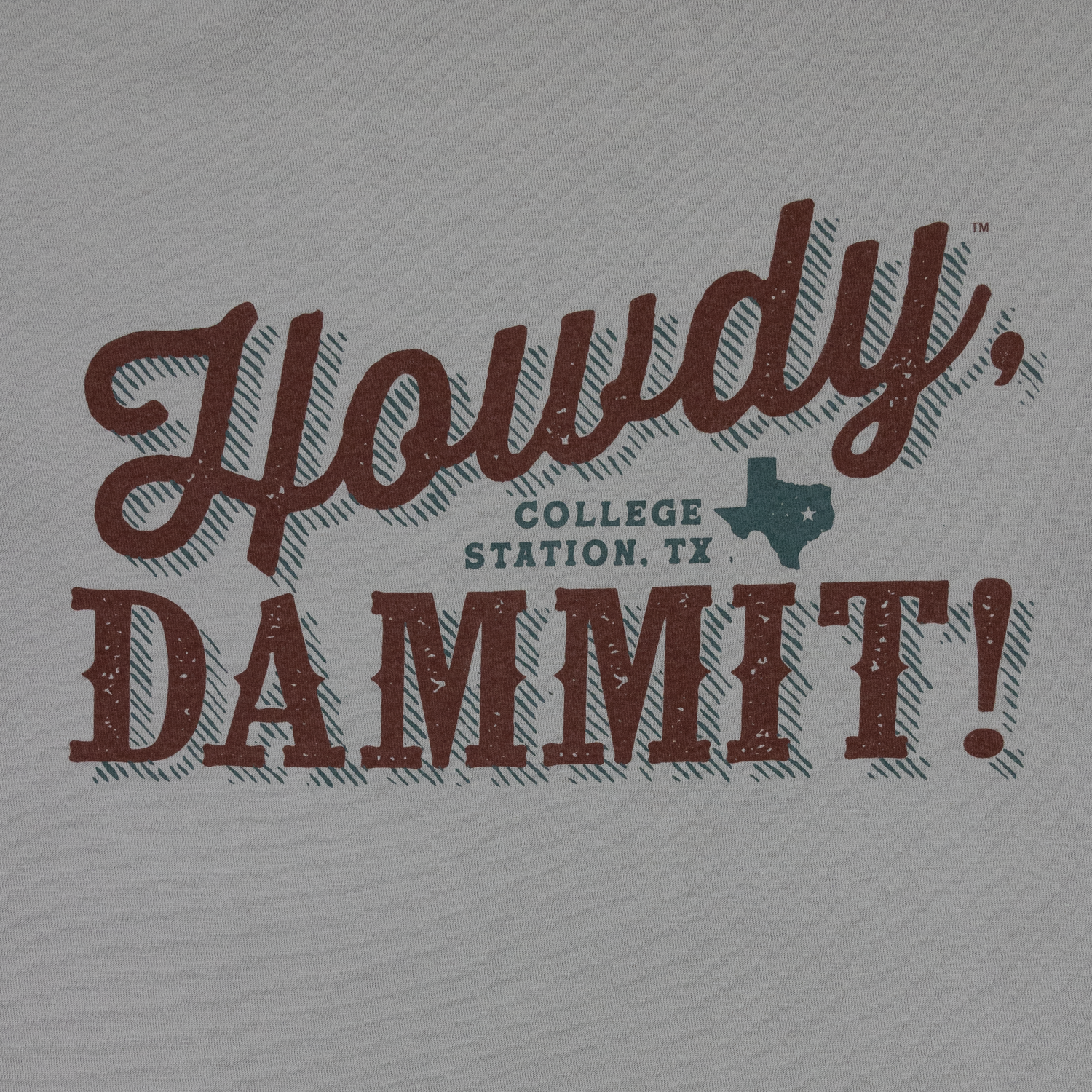 Texas A&M Shaded Howdy Dammit Gray T-Shirt