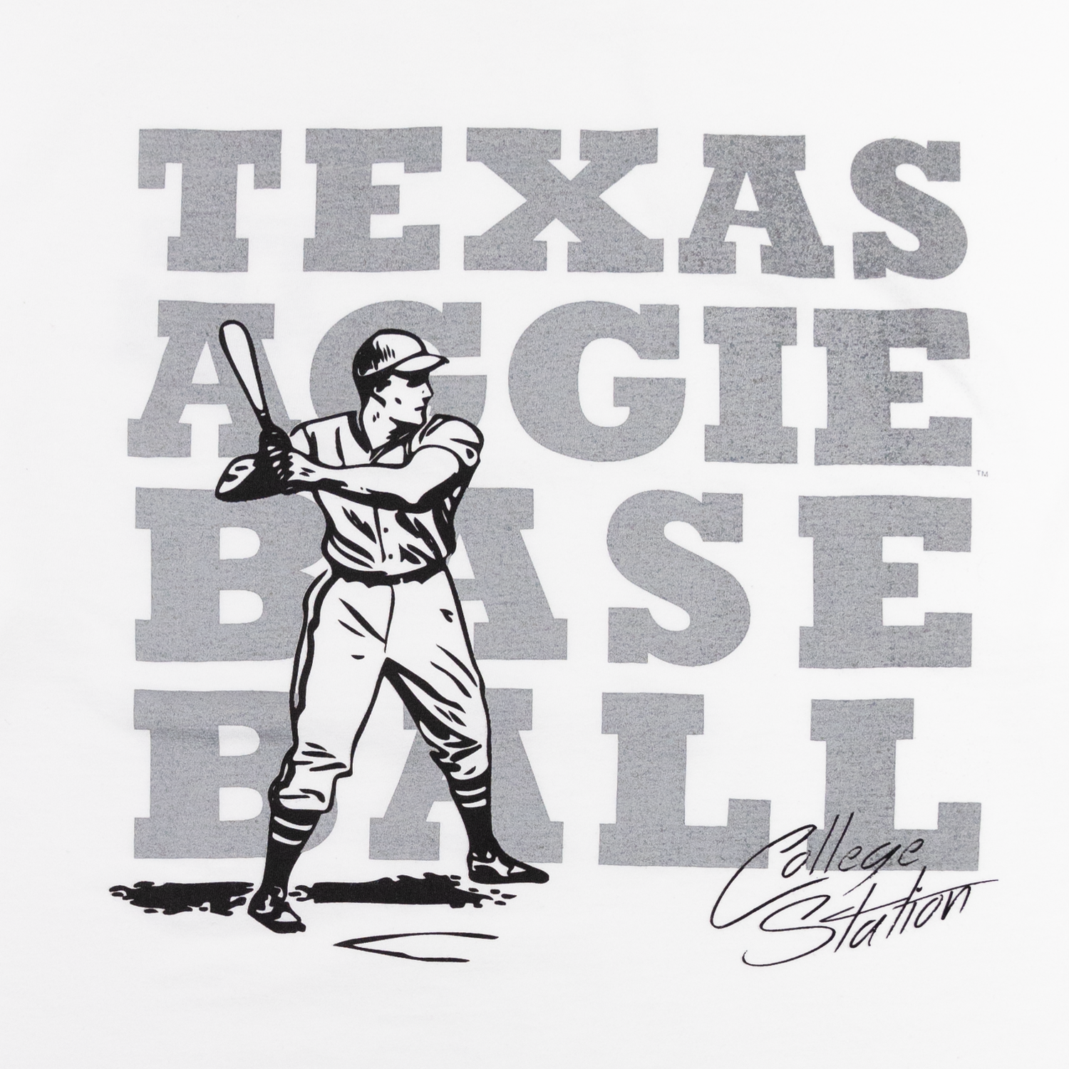 Texas A&M Swing Batter Batter White T-Shirt