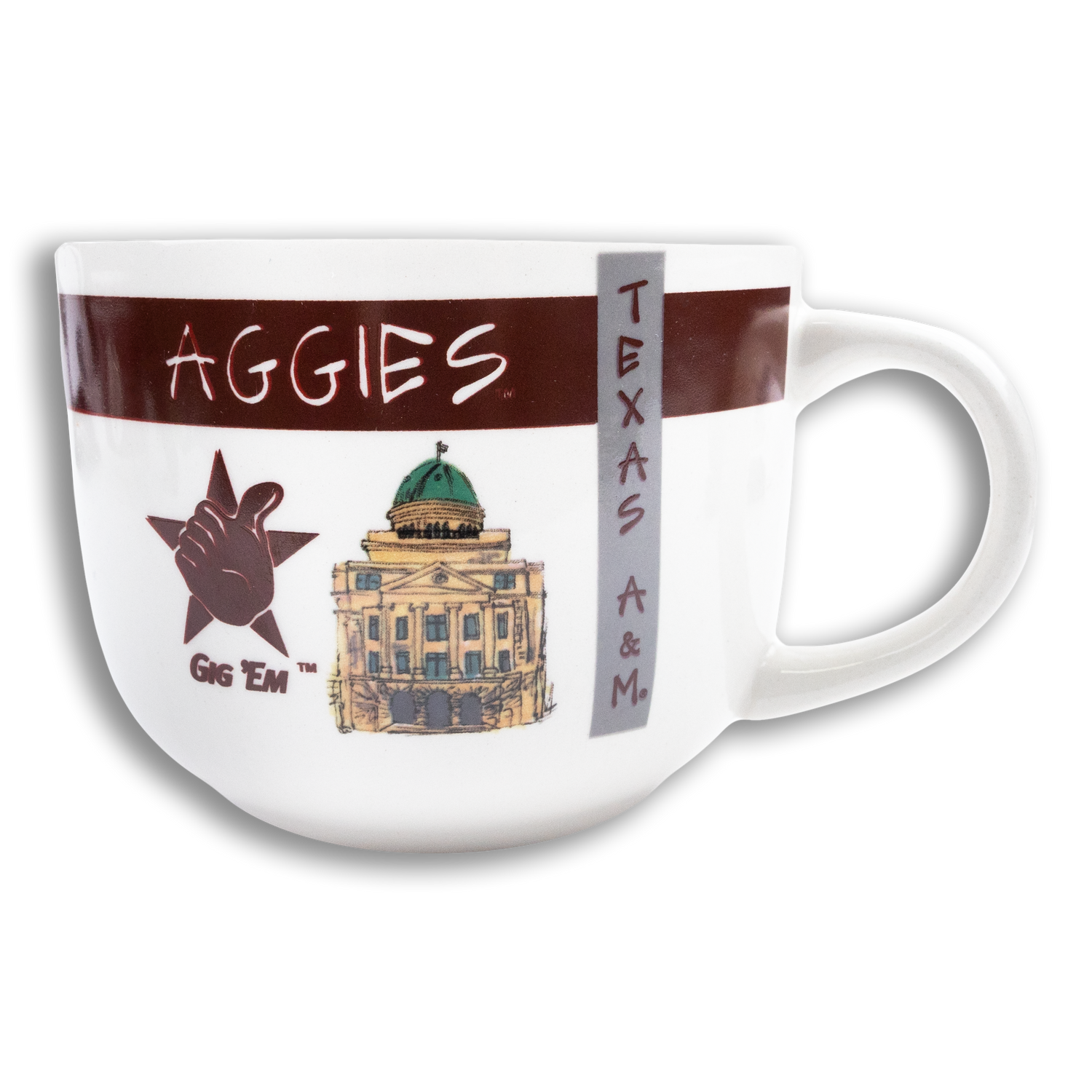 Texas A&M Aggies White Mug 19 Oz