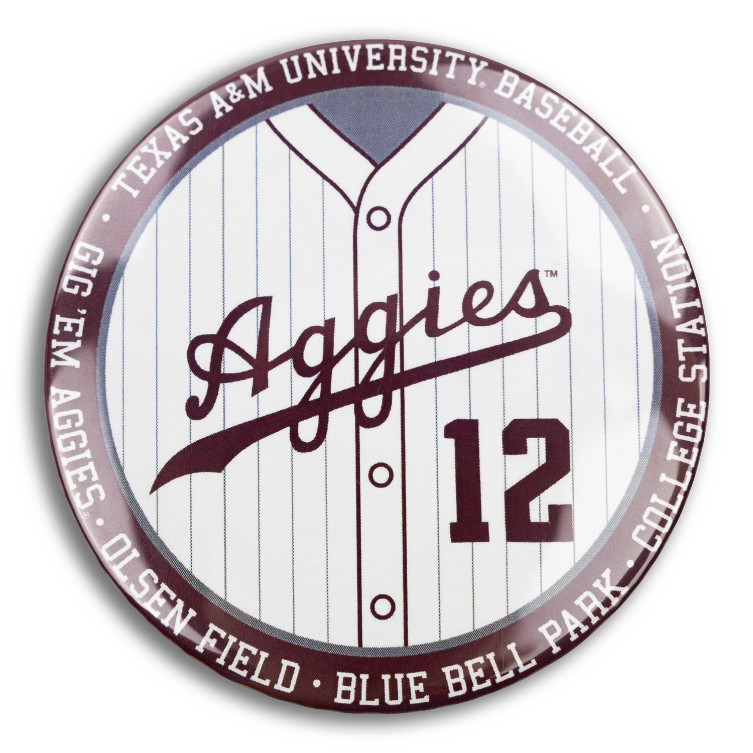 Aggies Jersey Baseball Button