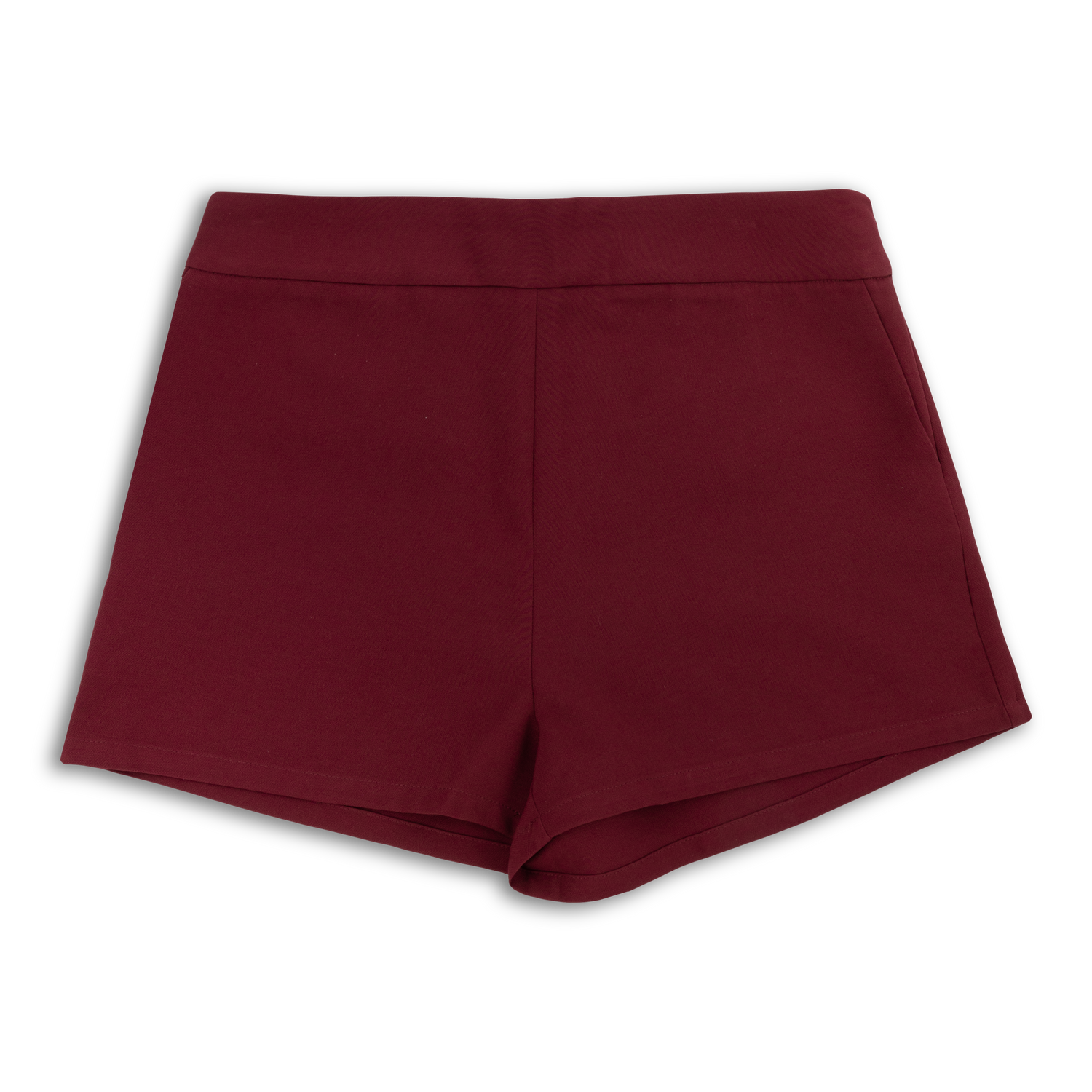 Maroon Fitted Short