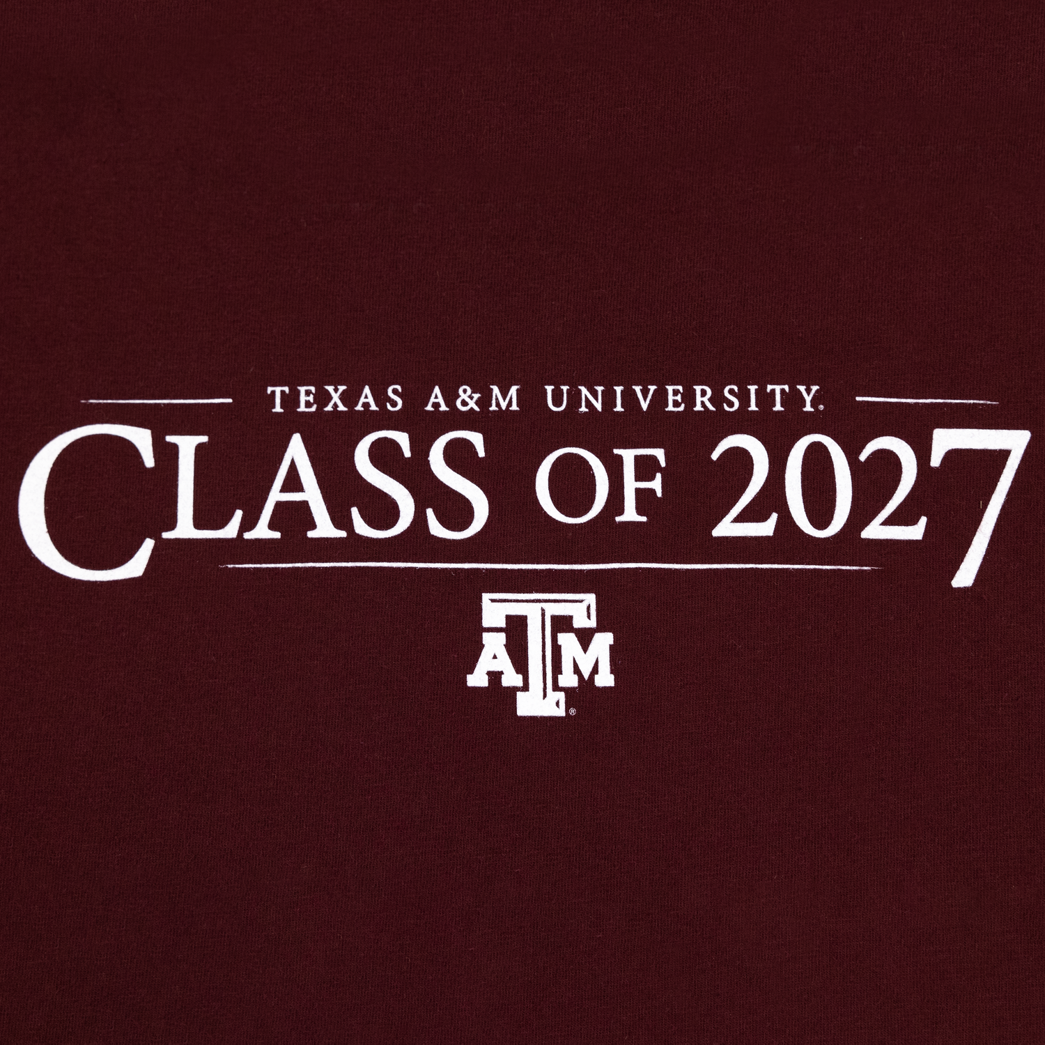 Texas A&M Class of 2027 Maroon T-Shirt