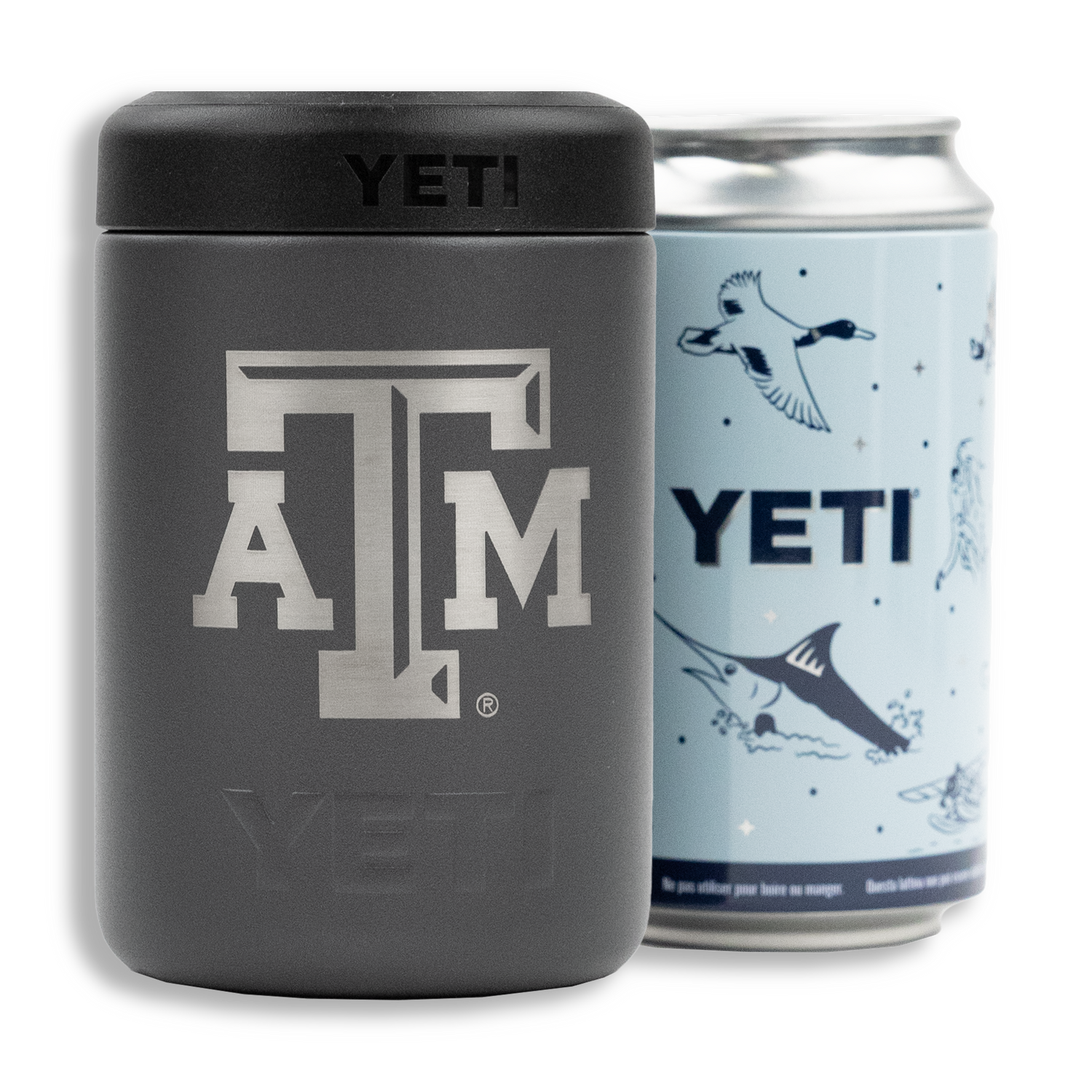 Texas A&M Fx Block Yeti Colster 2.0 Dark Gray Rambler