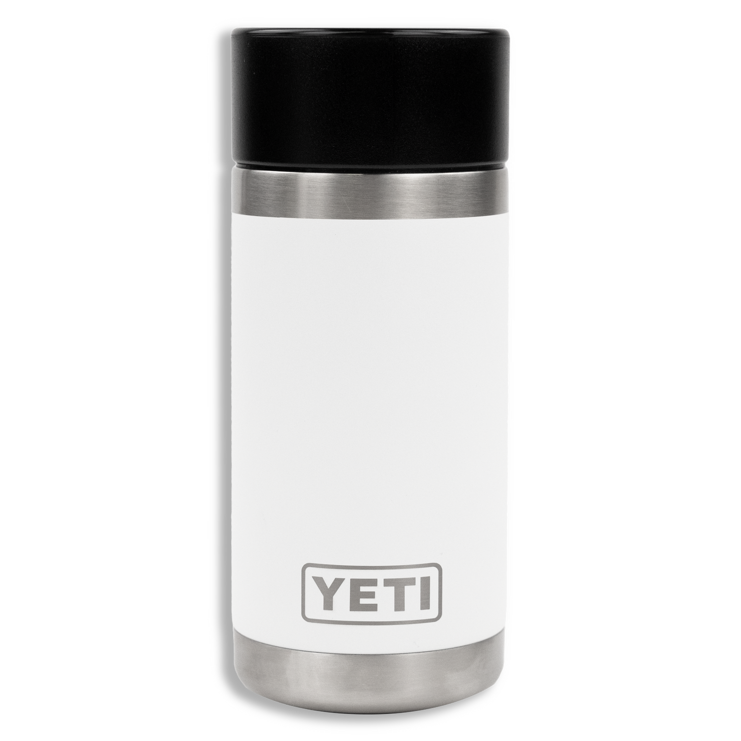 Texas A&M Block Logo Yeti White and Silver Rambler Bottle 12 oz