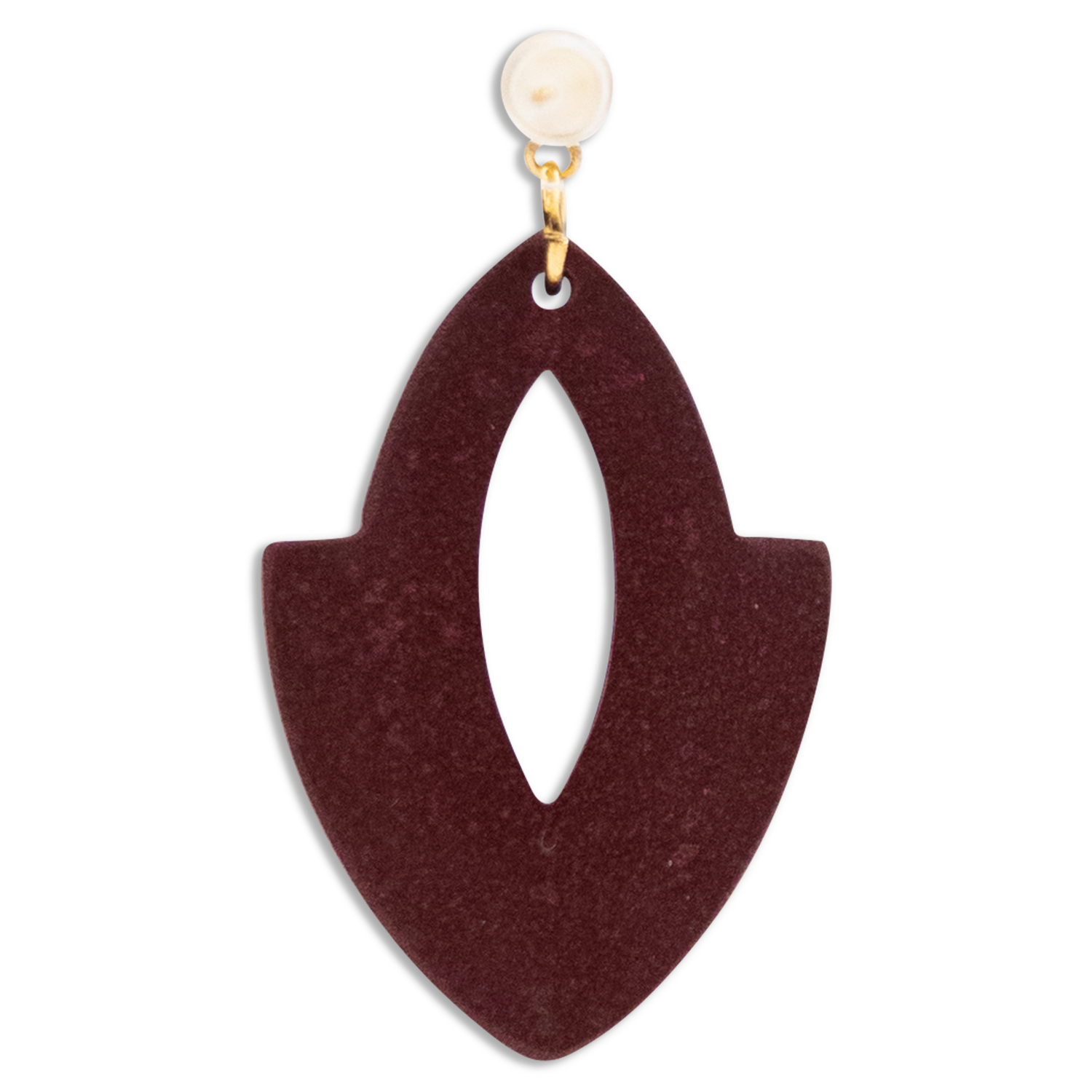 Maroon And Gold Evelyn Earrings
