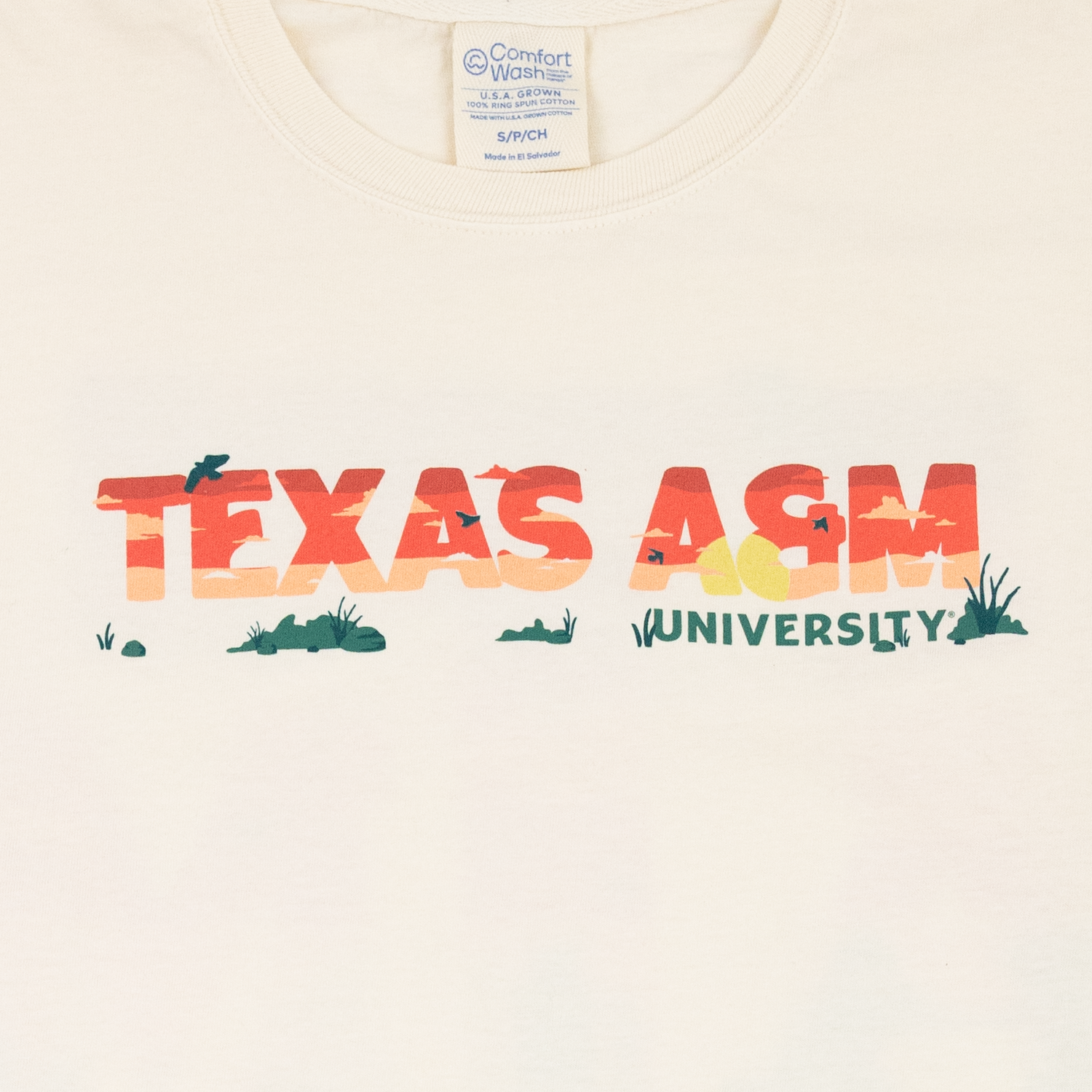 Texas A&M University Colorful ATM Skyline T-Shirt