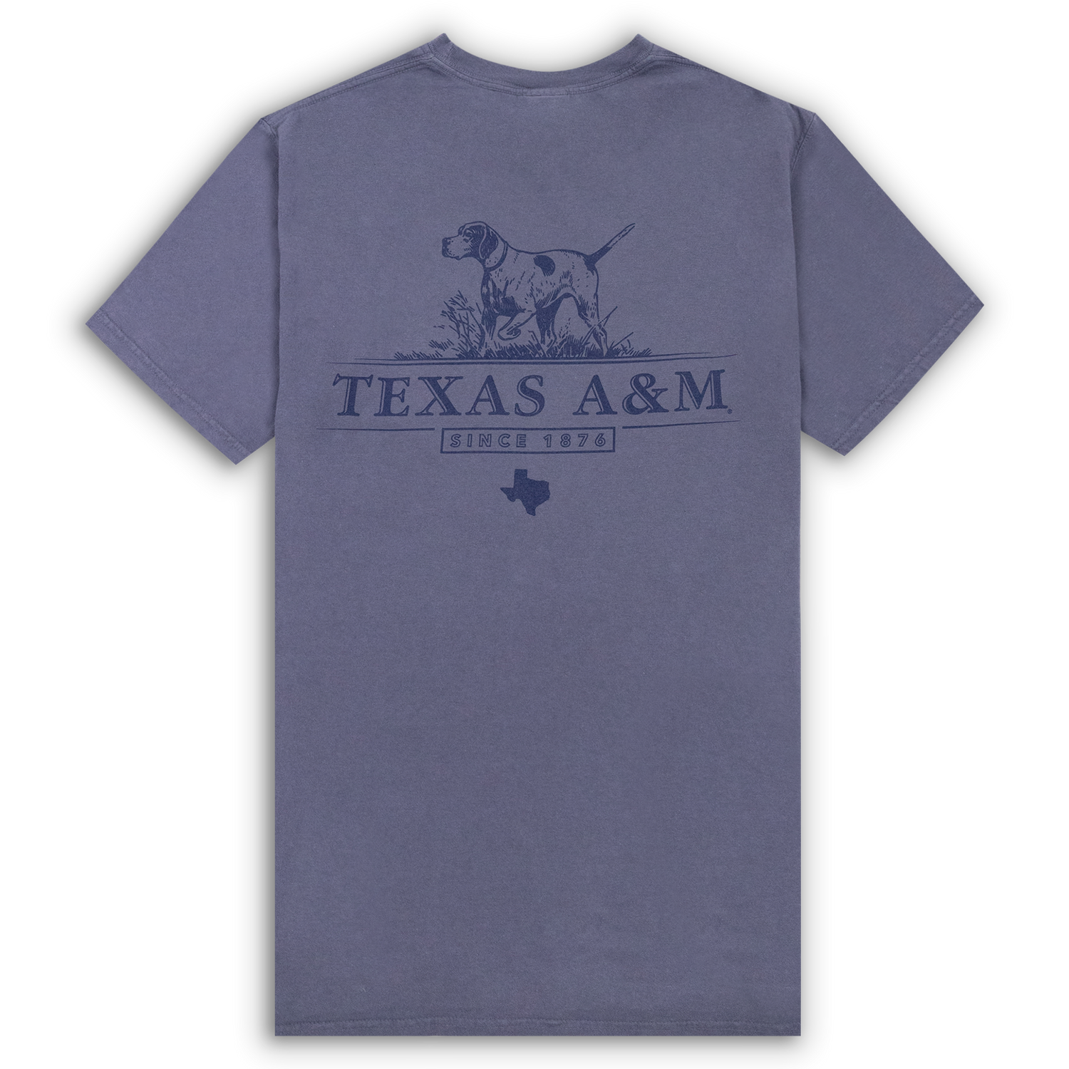 Texas A&M Pointer Dog Blue T-Shirt