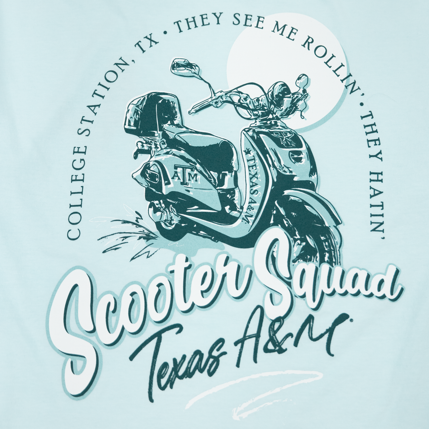 Texas A&M Scooter Squad Sky Blue T-Shirt