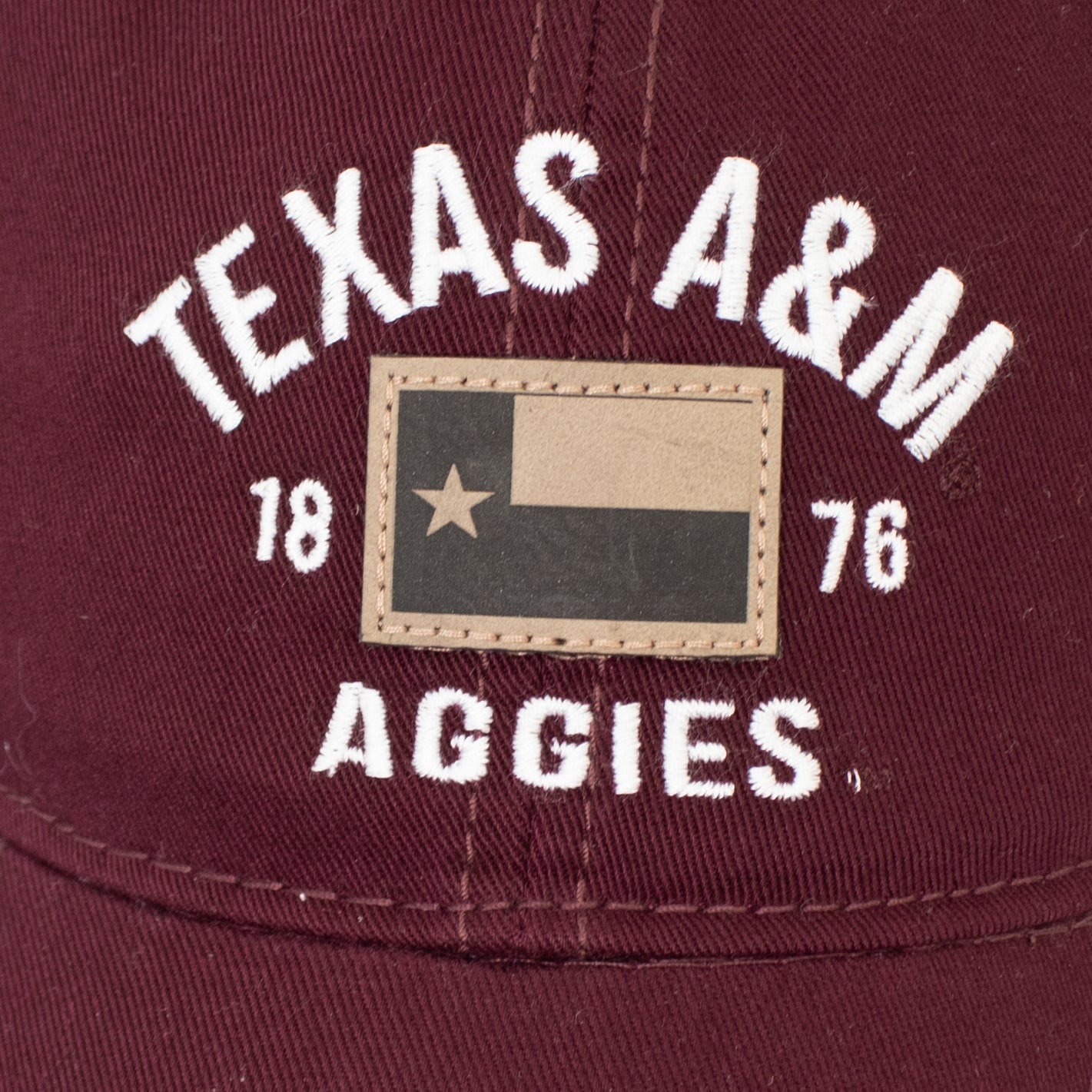 Texas A&M Maroon 1876 Texas Flag Hat