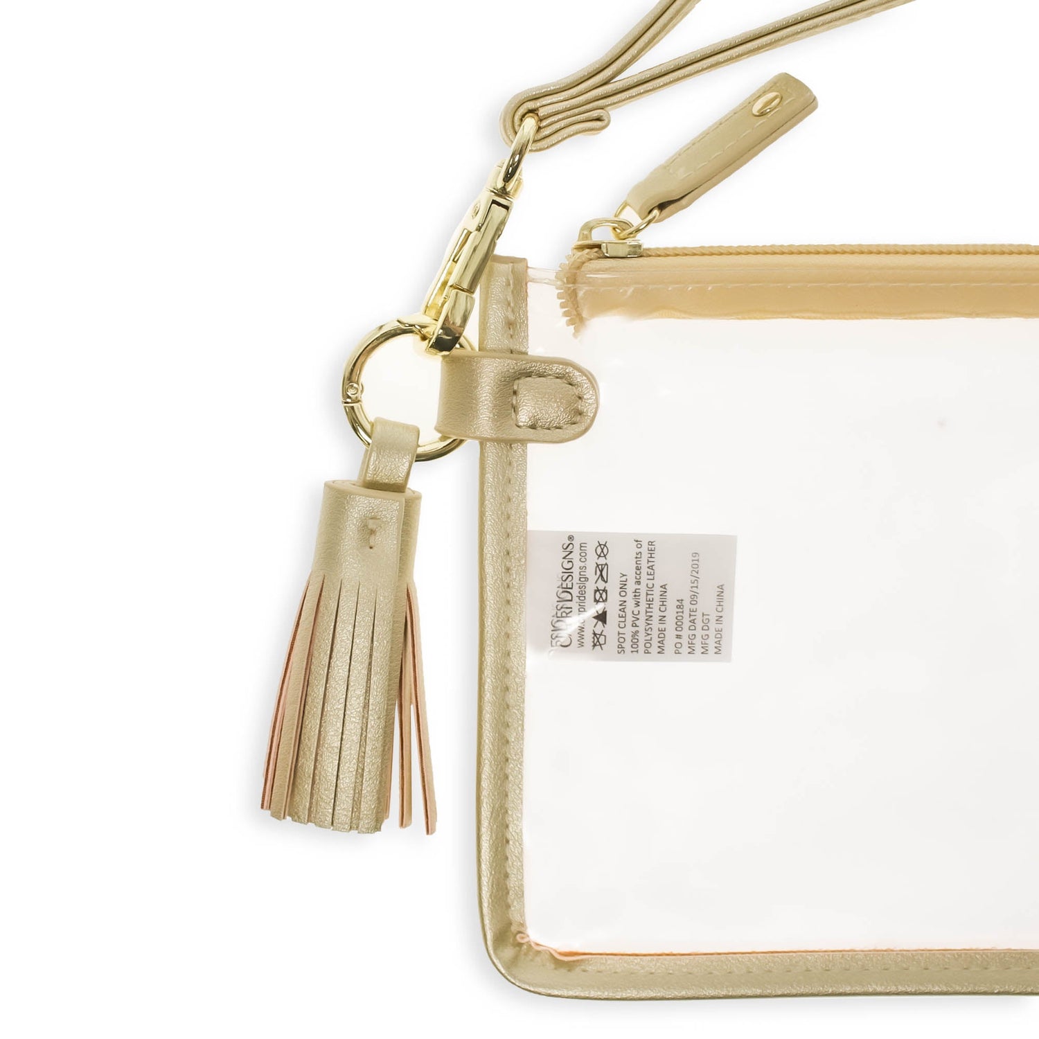 Gold Clear Wristlet