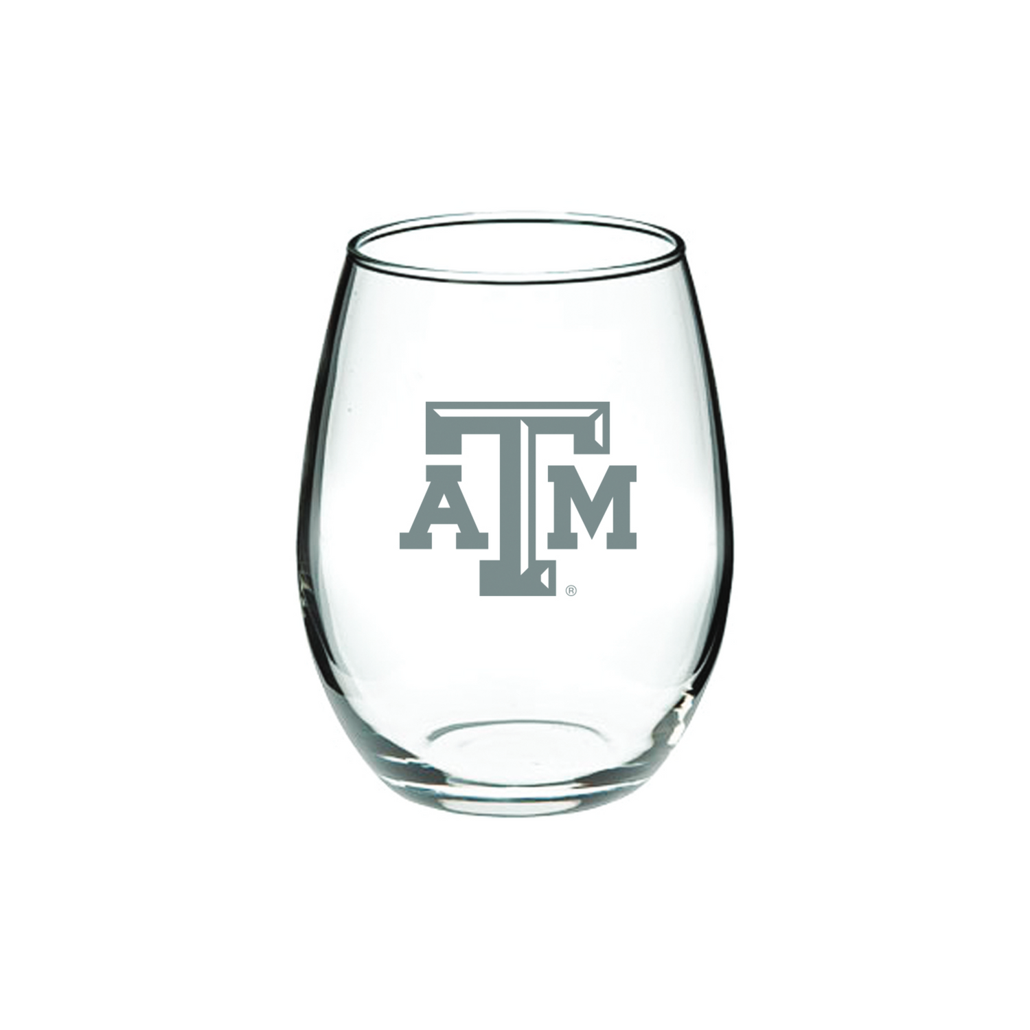 A&M Etched Stemless Wine Glasses Set Of Two 21 Oz