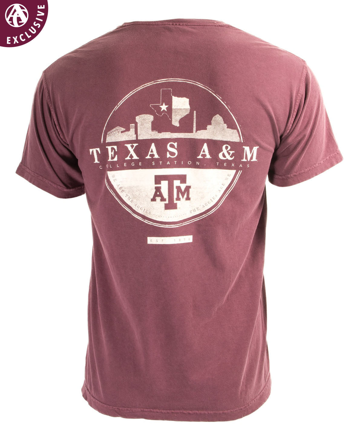 Texas A&M Skyline Circle Design T-Shirt