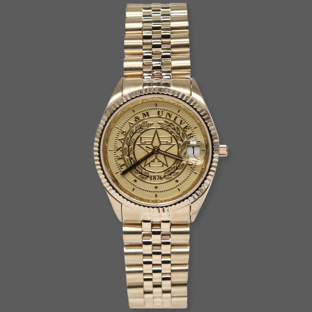 Belair Texas A&M Men's Gold Tone Watch