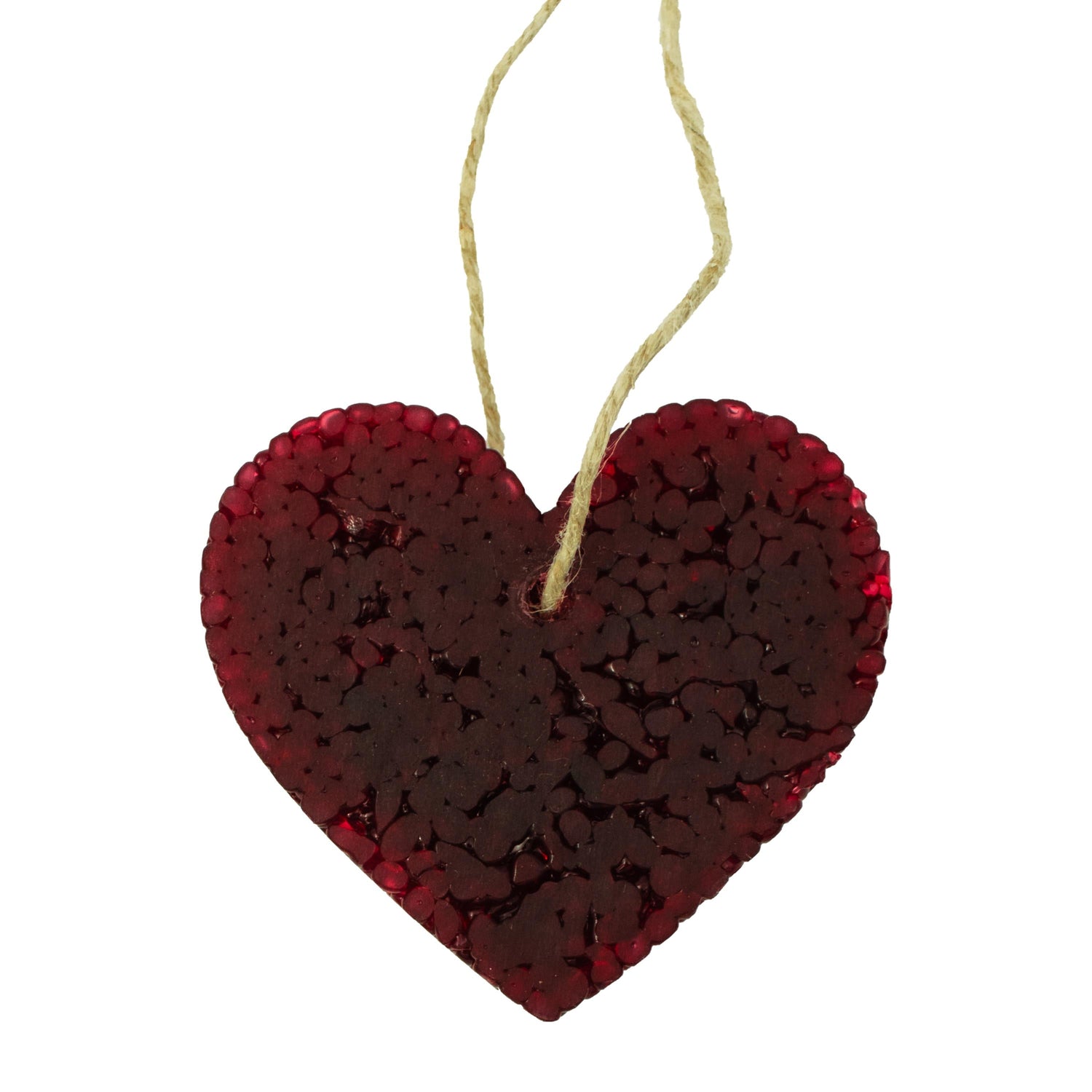 Maroon Heart Volcano Bead Air Freshener