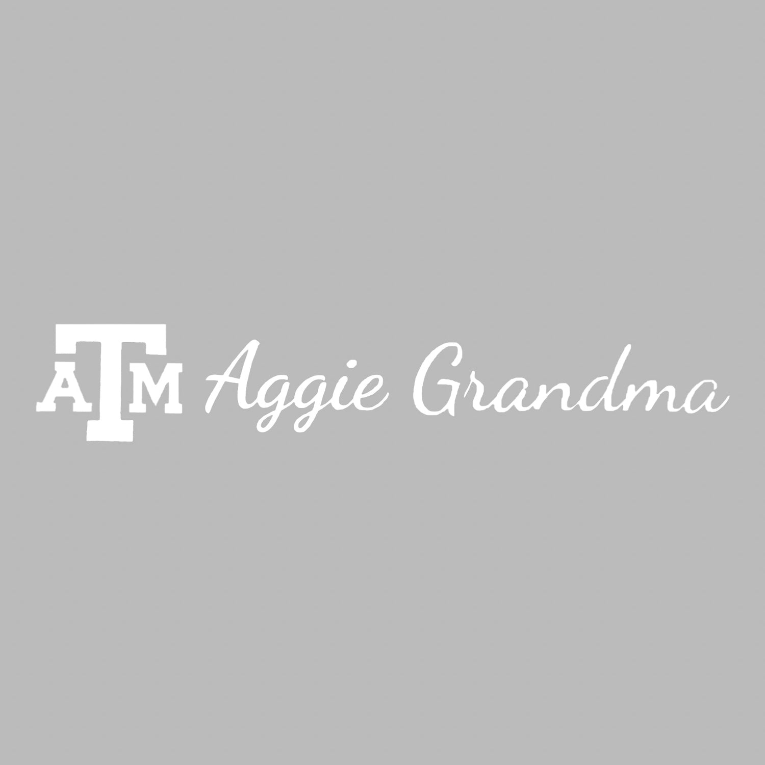Texas A&M Aggie Grandma Script Decal