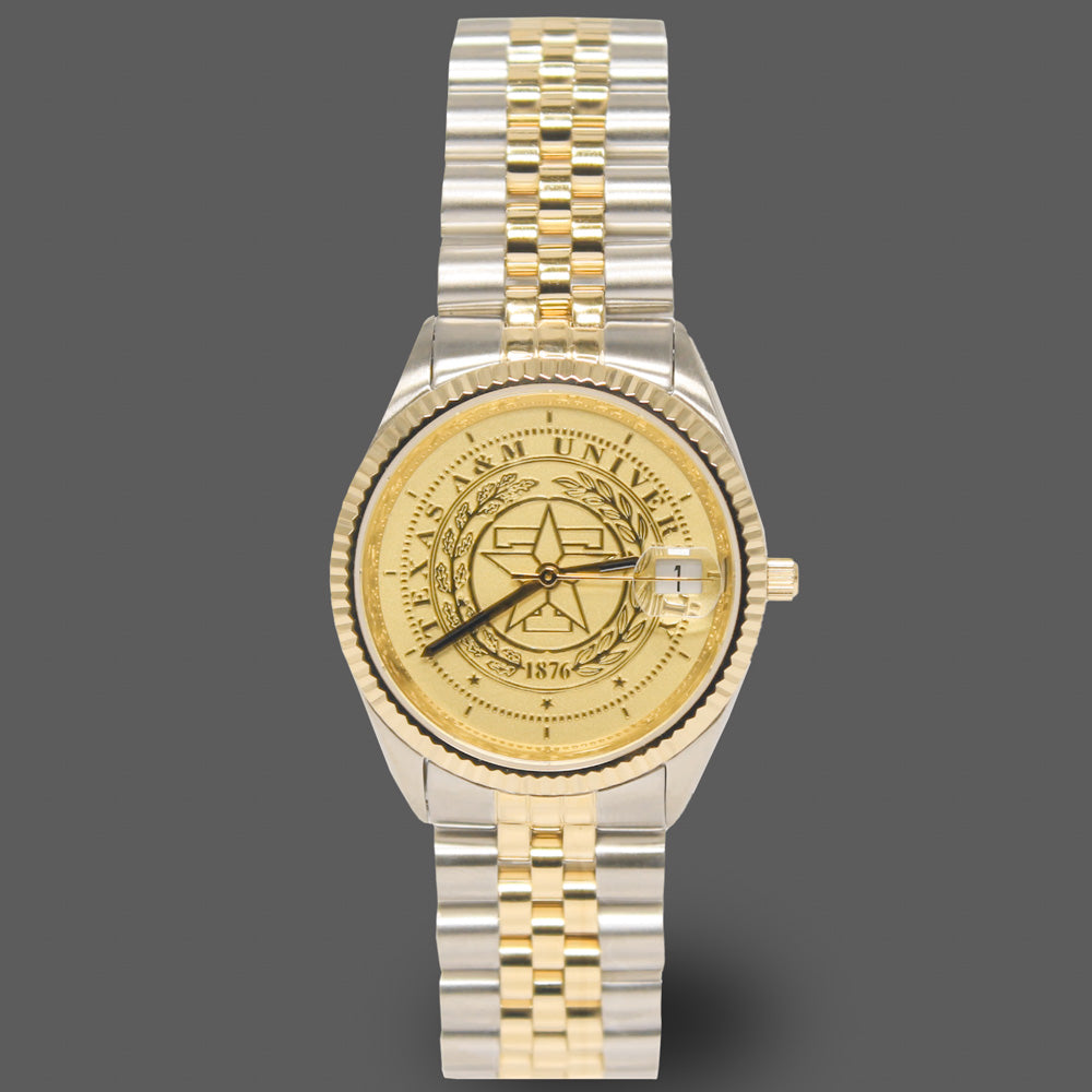 Texas A&M Belair Ladies Two Tone Watch