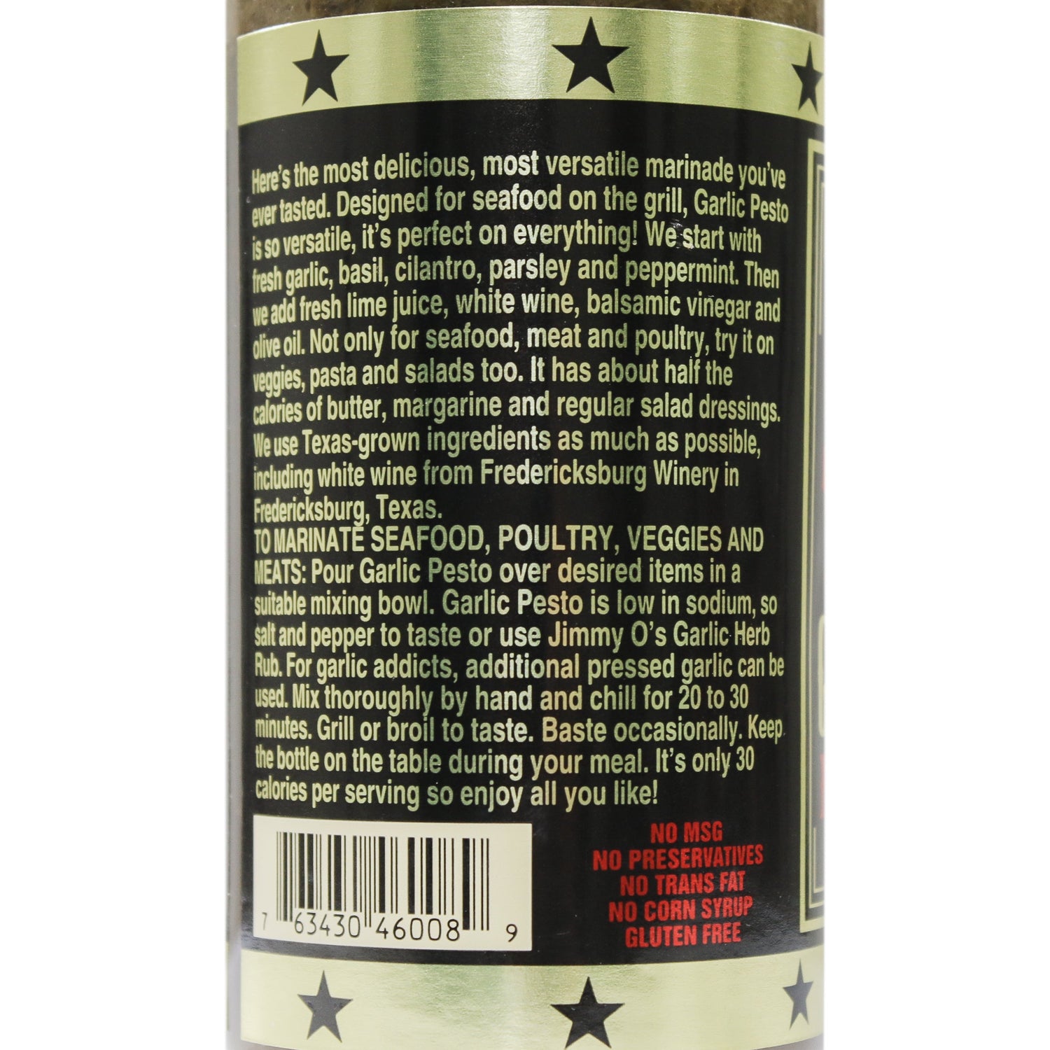 Jimmy O's Texas Garlic Pesto Marinade