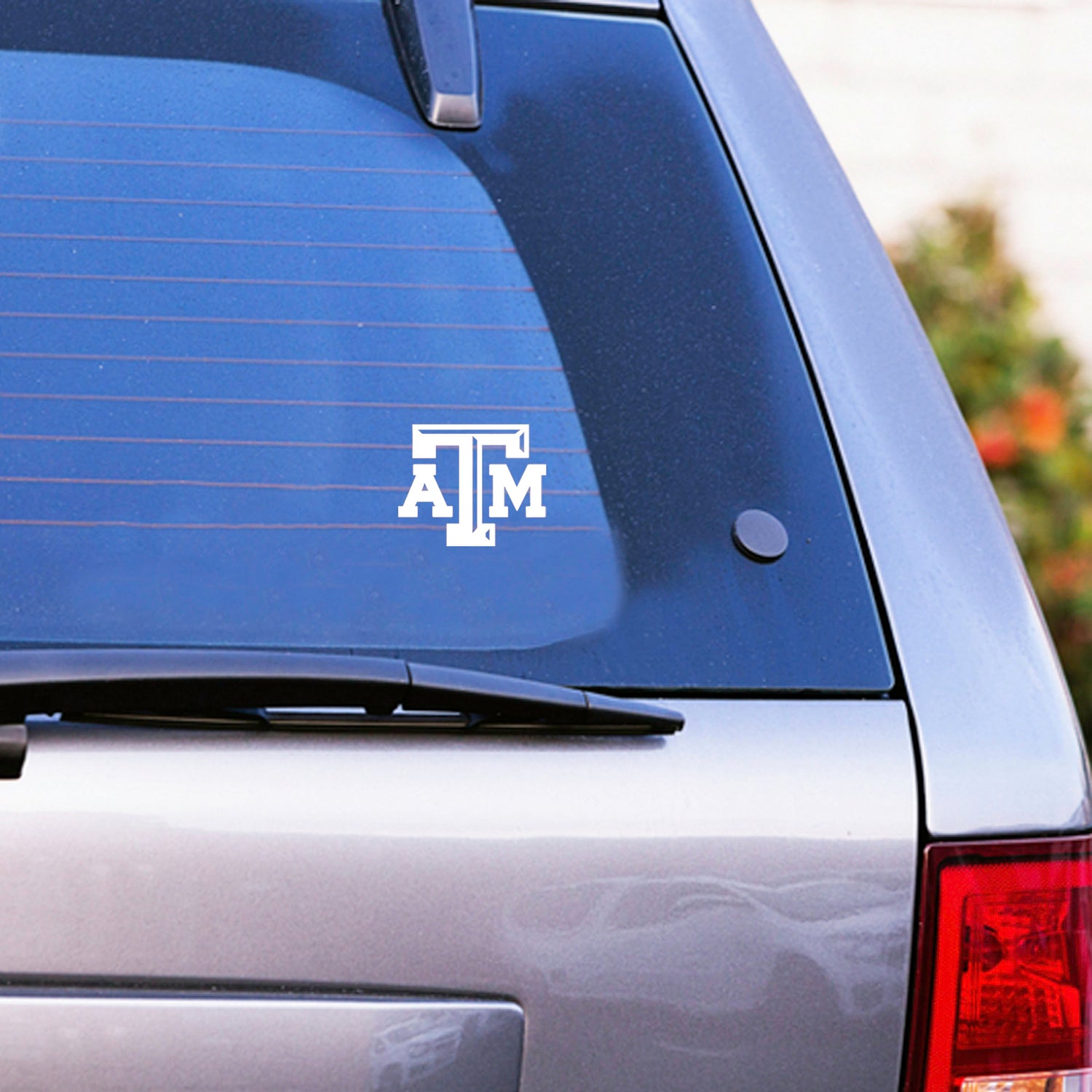 Texas A&M Medium Beveled White Decal