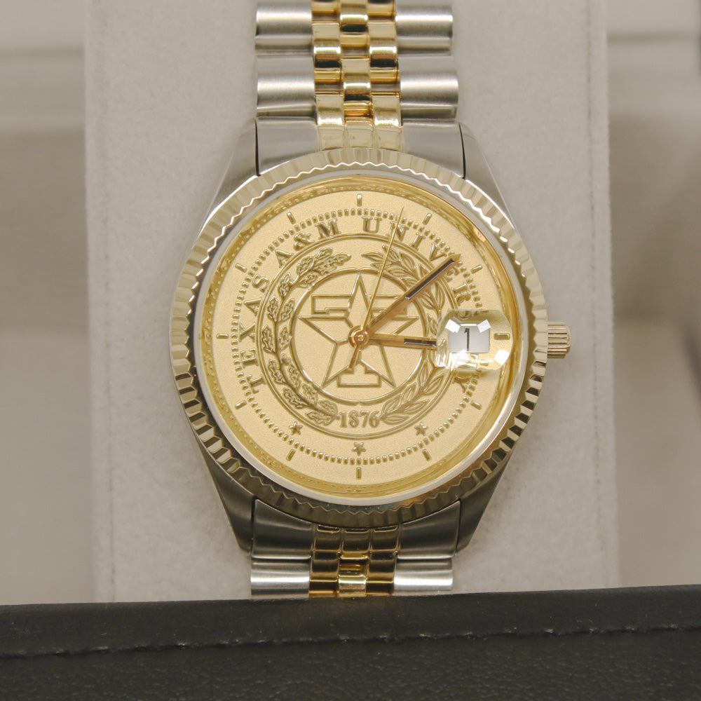 Texas A&M Belair Ladies Two Tone Watch