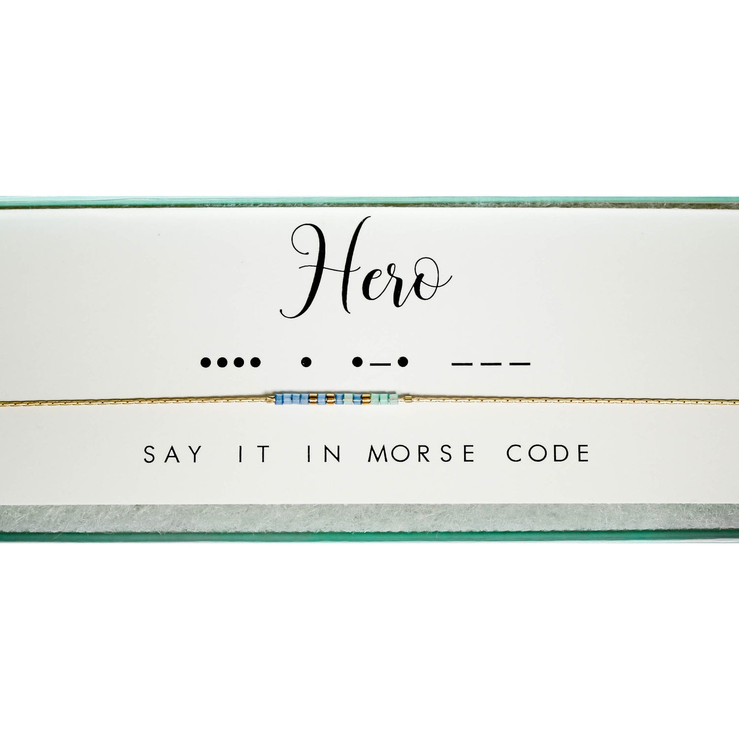 Hero Blue Morse Code Necklace