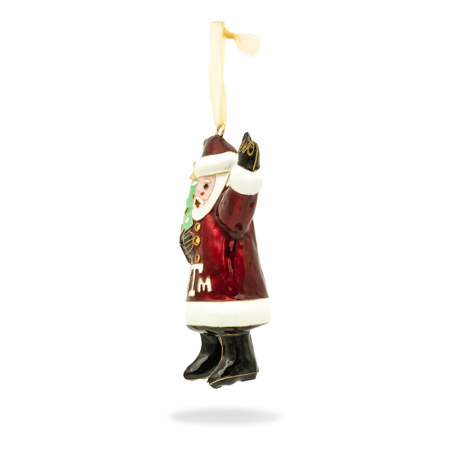 Texas A&M Kitty Keller Gig 'Em Santa Ornament