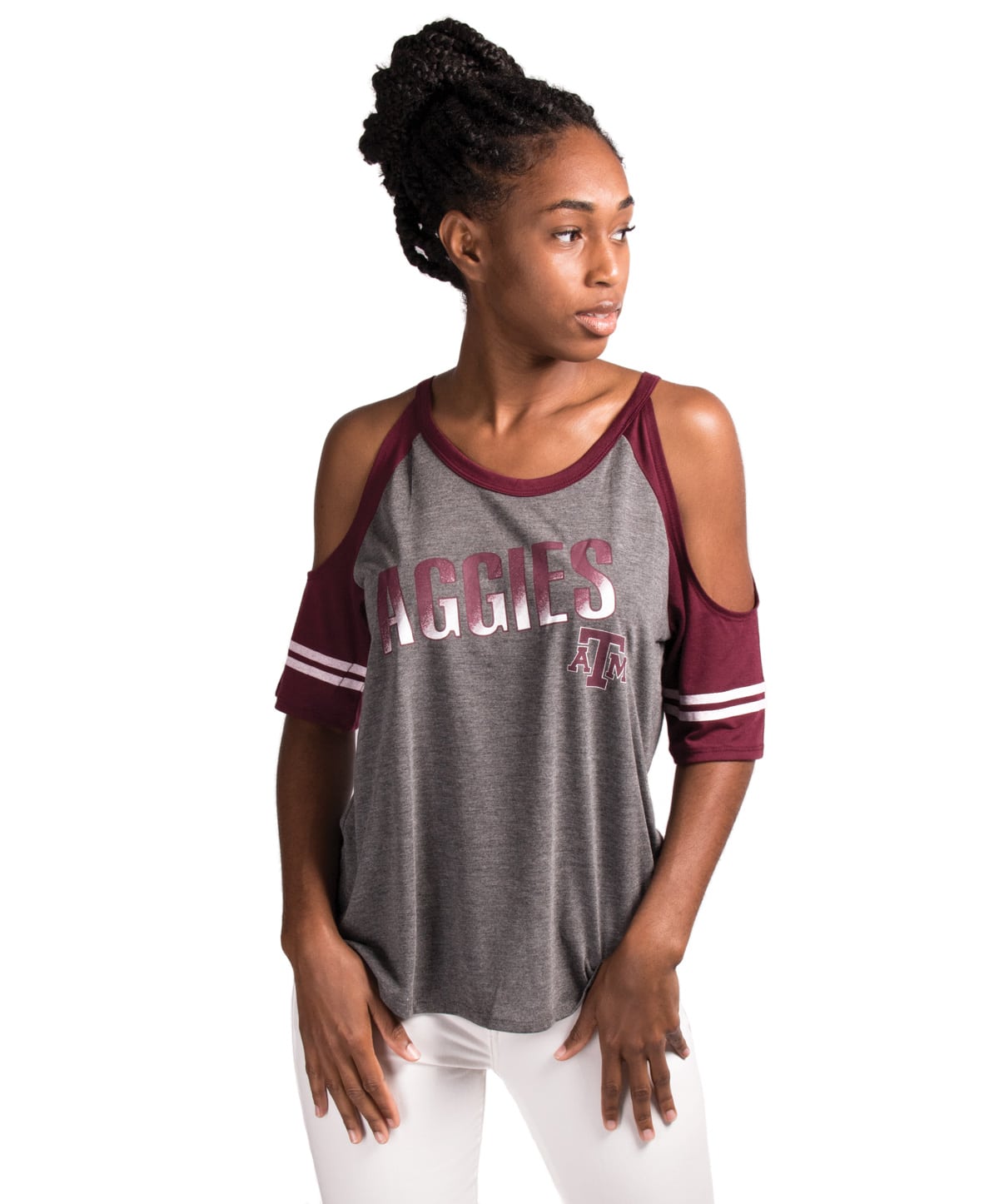 Texas A&M Women's Marquee Cold Shoulder Top