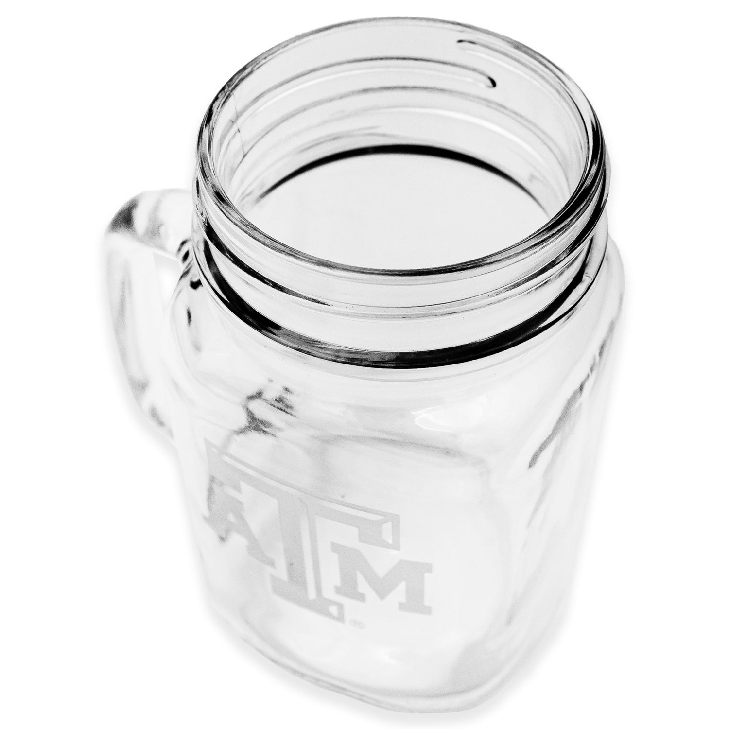 Texas A&M Mason Jar with Handle Glass 16 oz