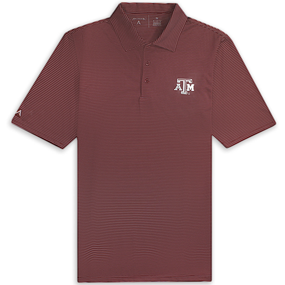 Texas A&M Antigua Quest Stripe Polo