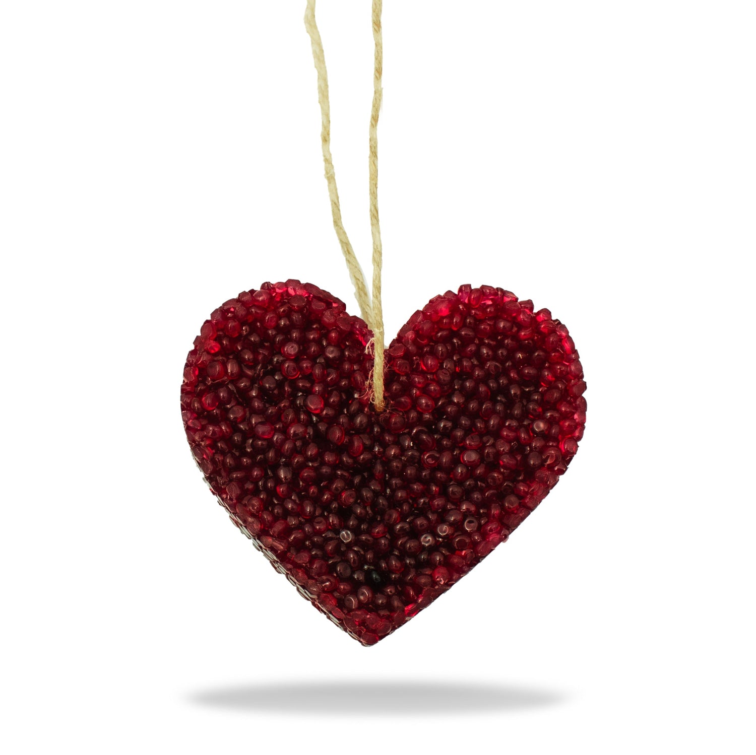 Maroon Heart Volcano Bead Air Freshener