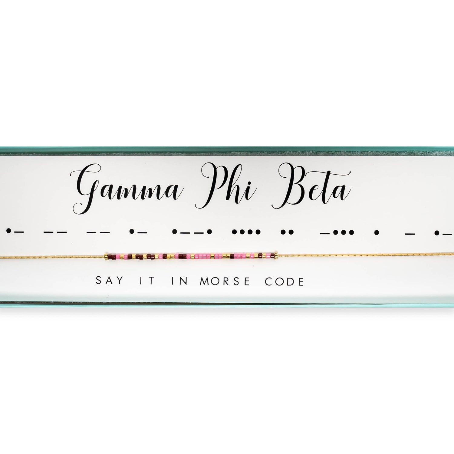 Gamma Phi BetA&Morse Code Necklace