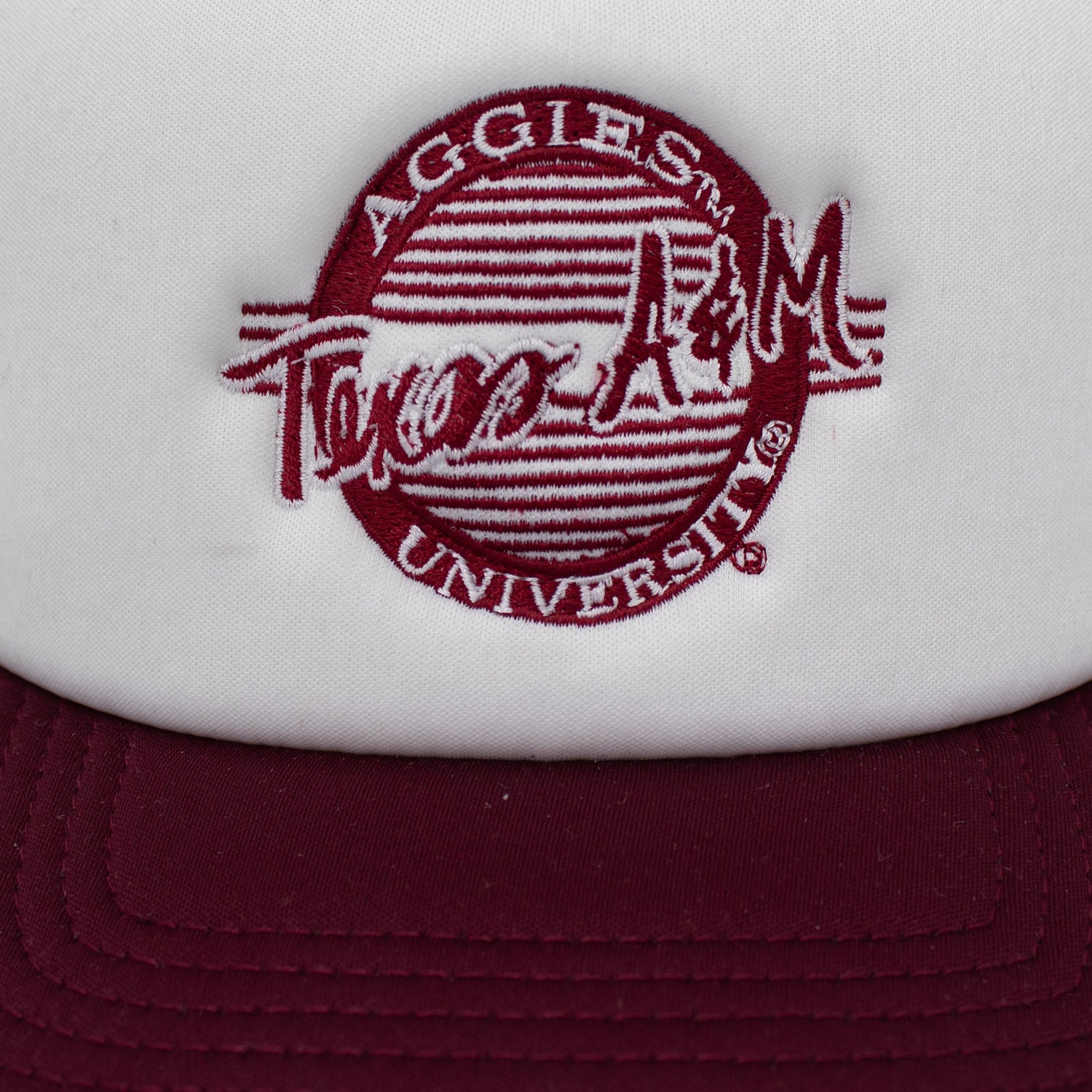 Texas A&M Circle Vintage Foam Circle Trucker Hat