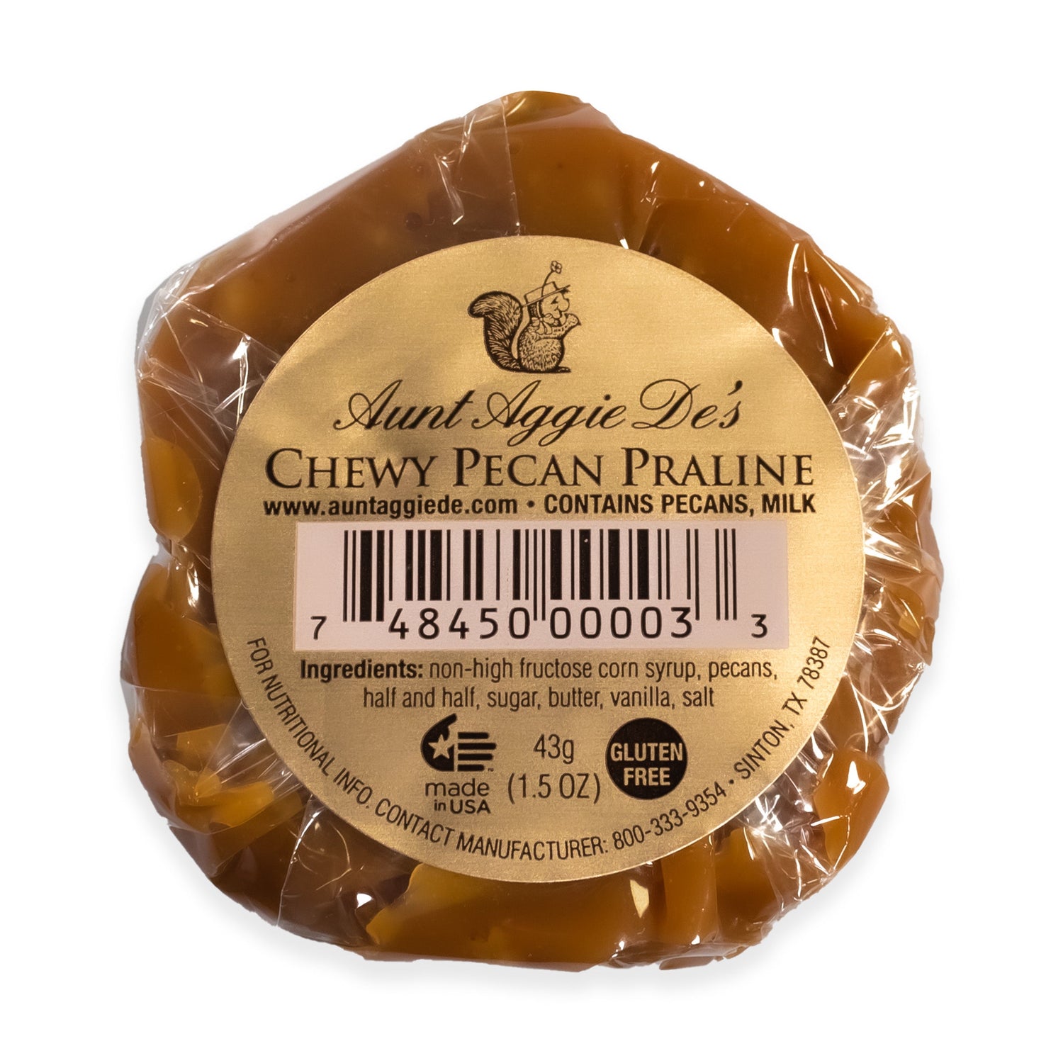 Aunt Aggie De'S Individual 1.5Oz Praline