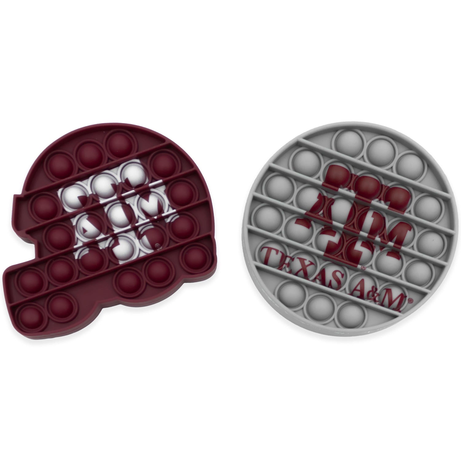 Texas A&M Football Helmet & Circle Push-Itz 2 Pack