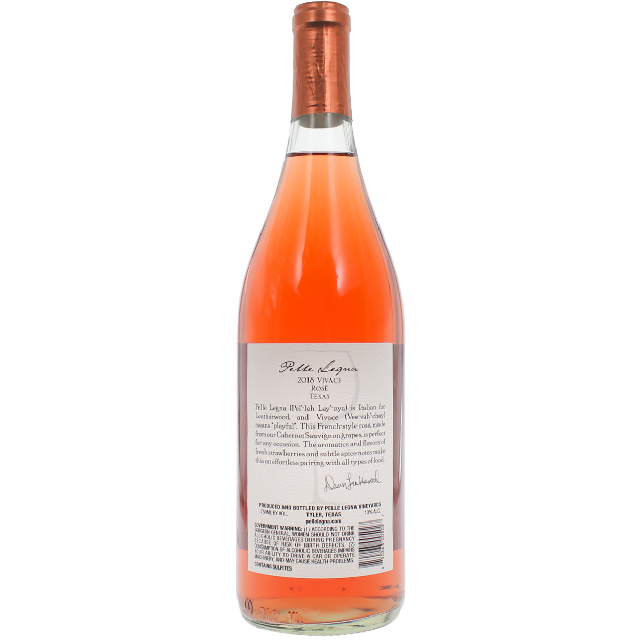 In Store Pickup Or Local Delivery Only: Pelle Legna Vivace Dry Rosé 20